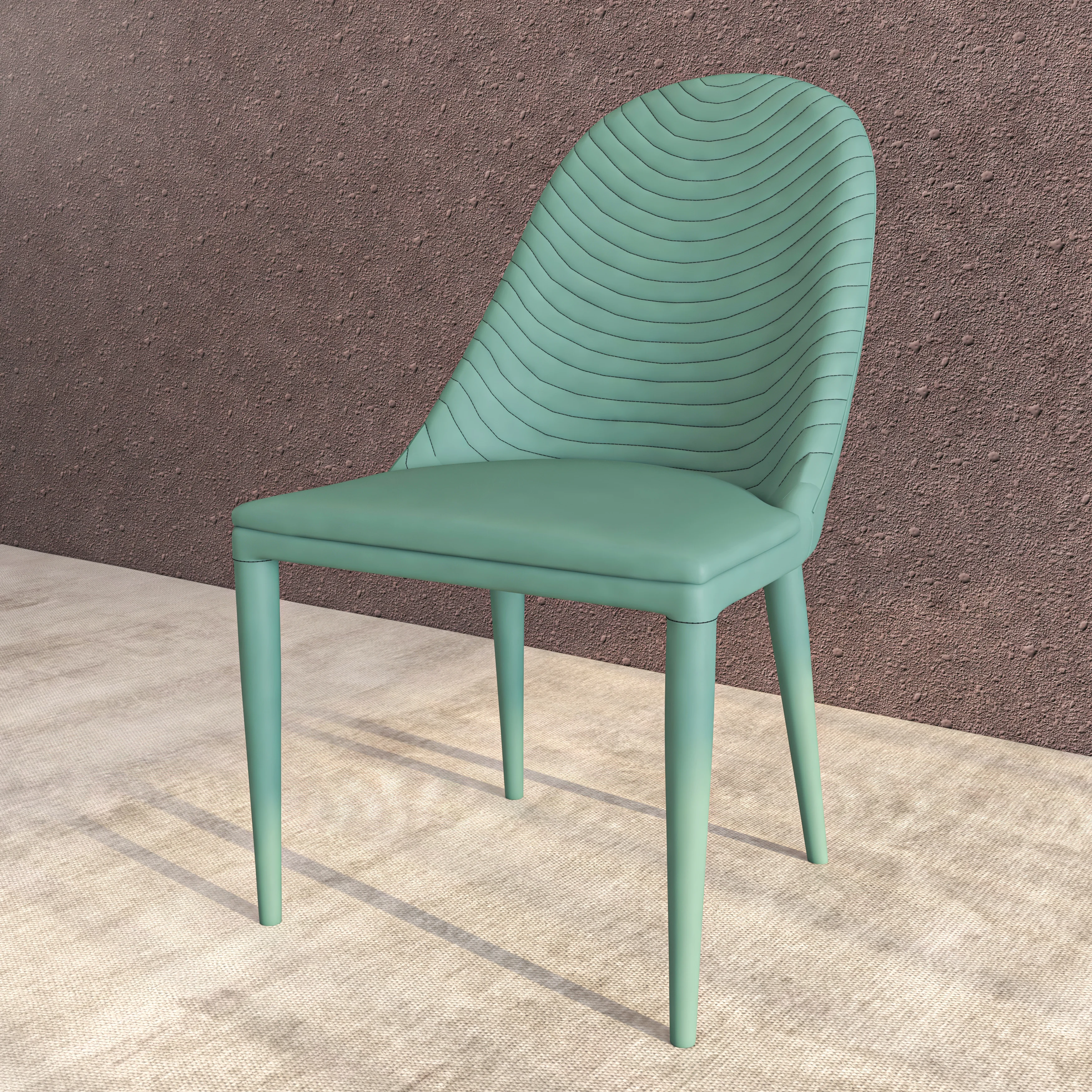Seville Collection Modern Dining Chair in Green