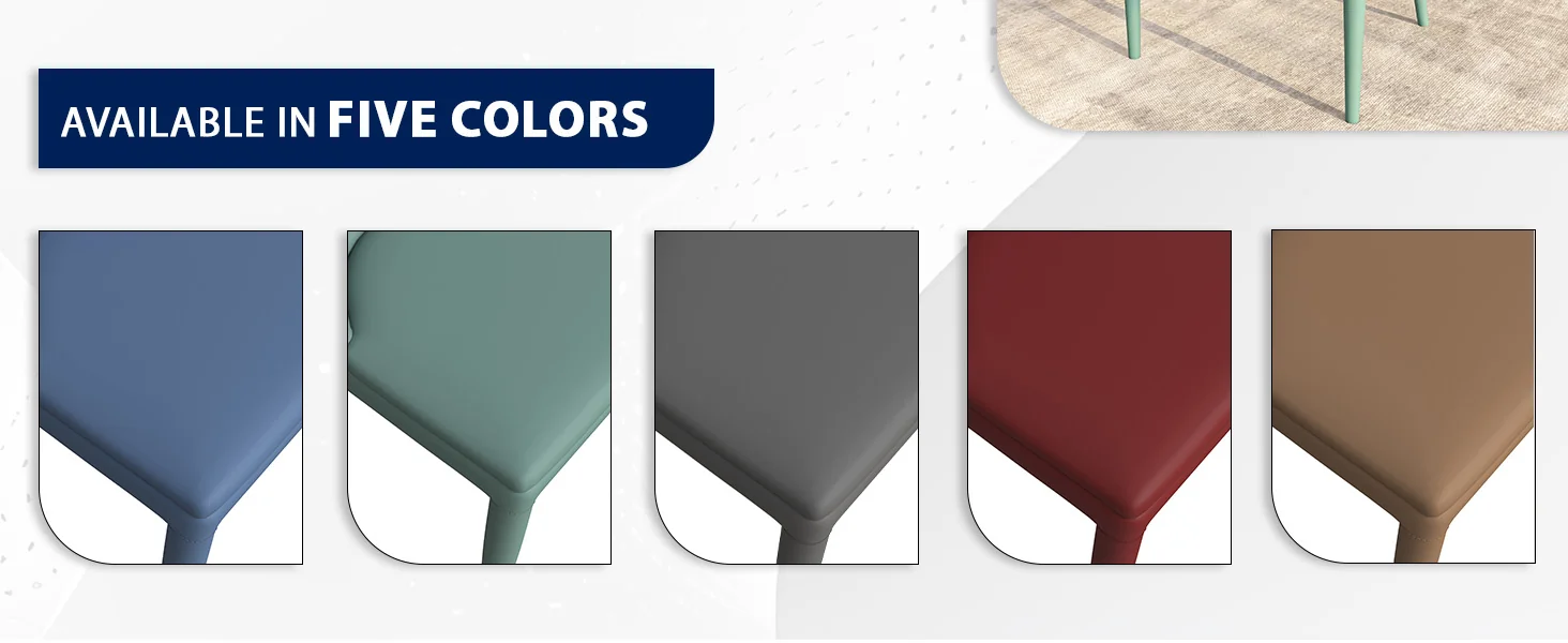 Seville Collection Modern Dining Chair in Green - Set of 2