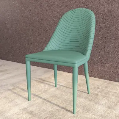 Seville Collection Modern Dining Chair in Green - Set of 4