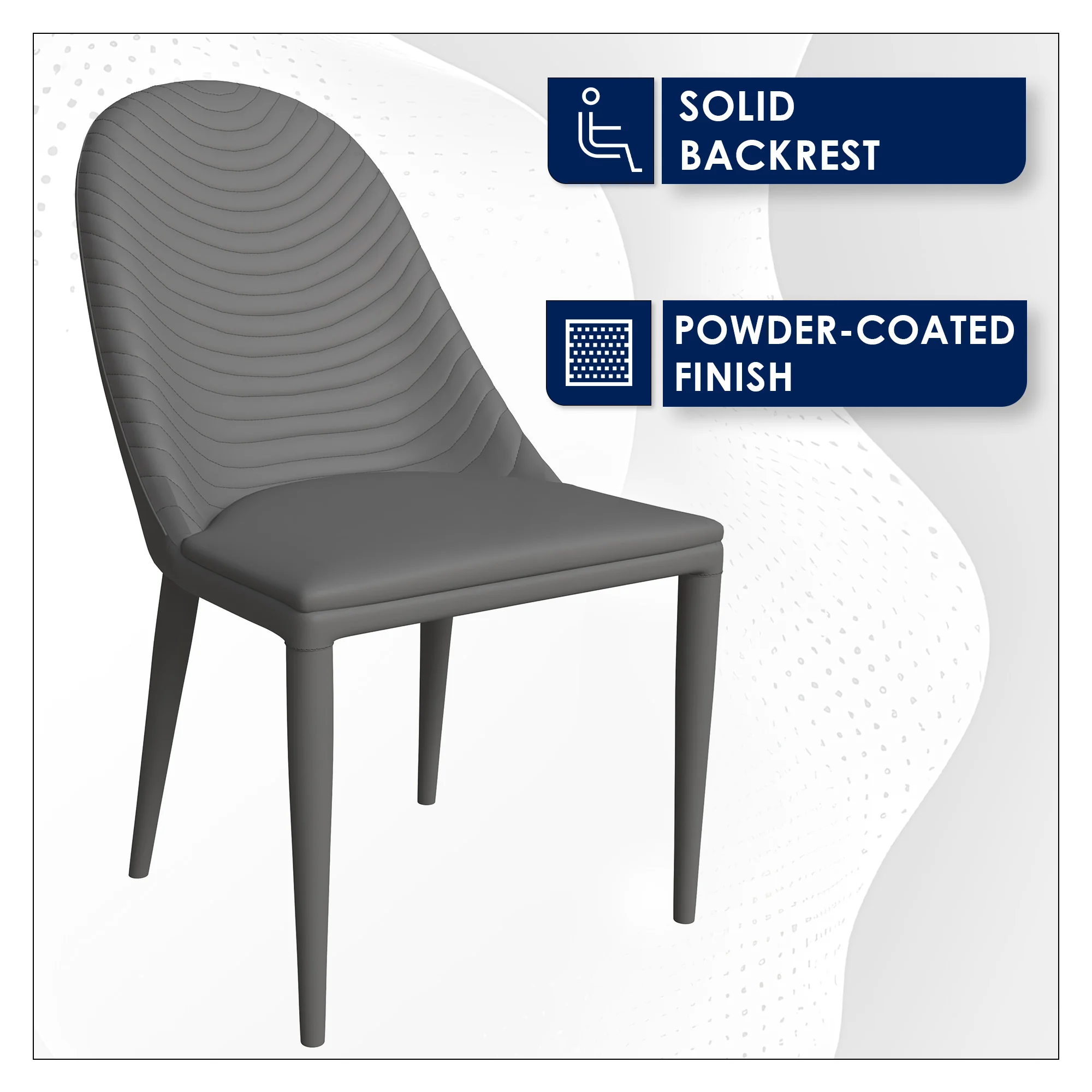 Seville Collection Modern Dining Chair in Grey