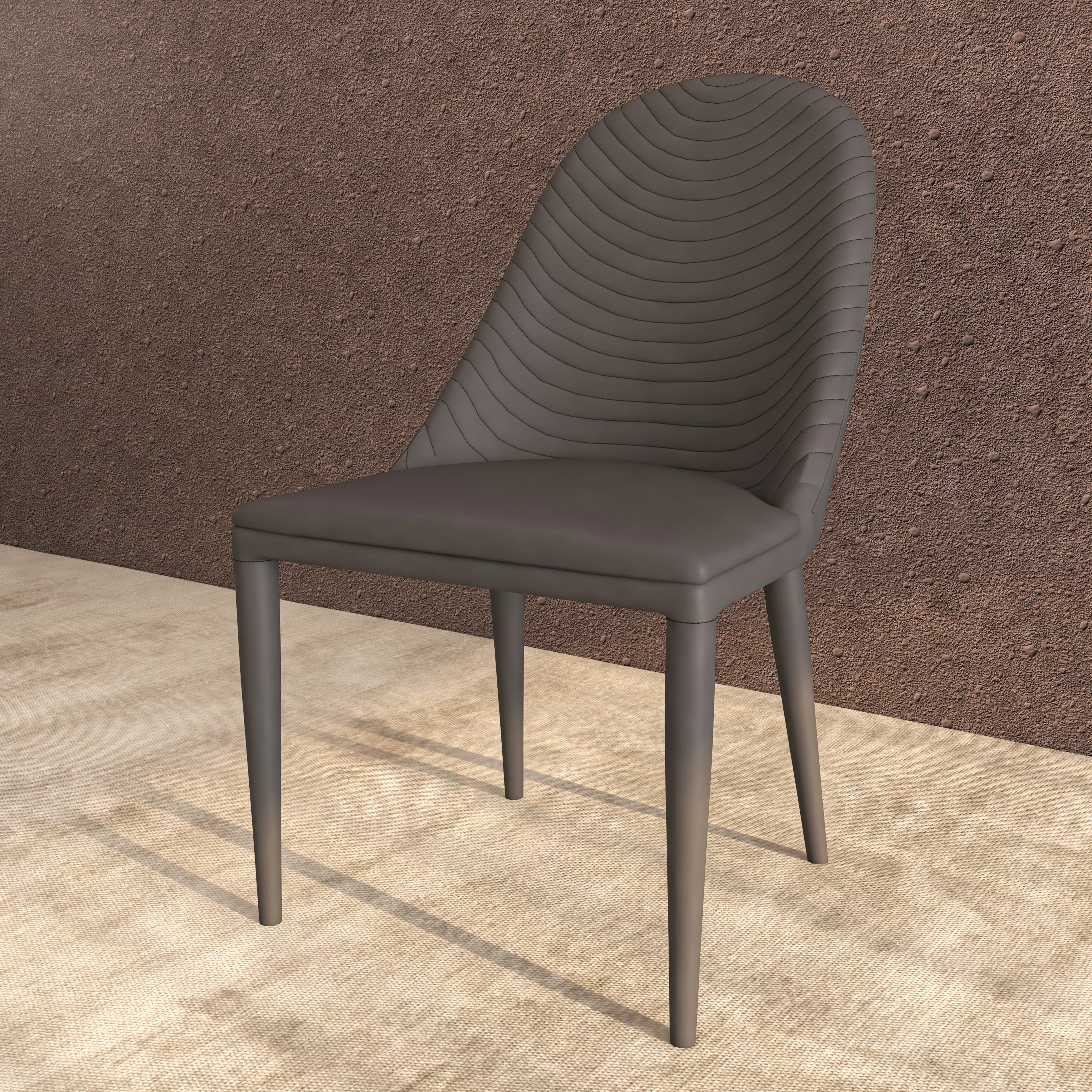 Seville Collection Modern Dining Chair in Grey