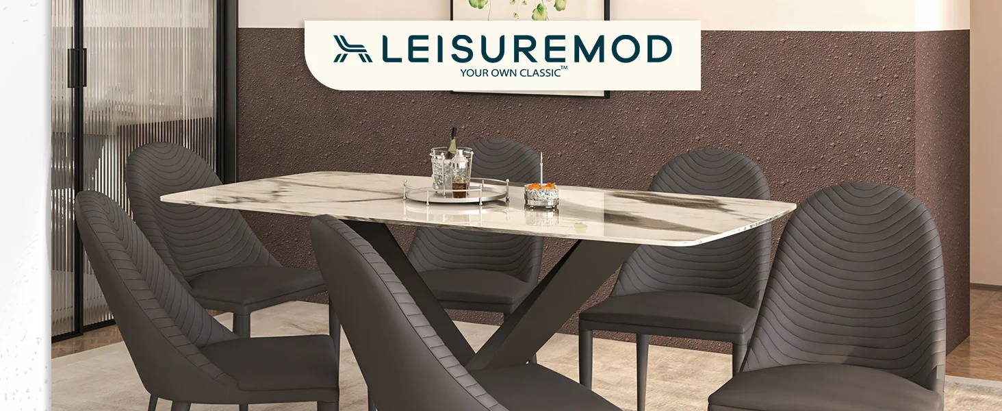 Seville Collection Modern Dining Chair in Grey