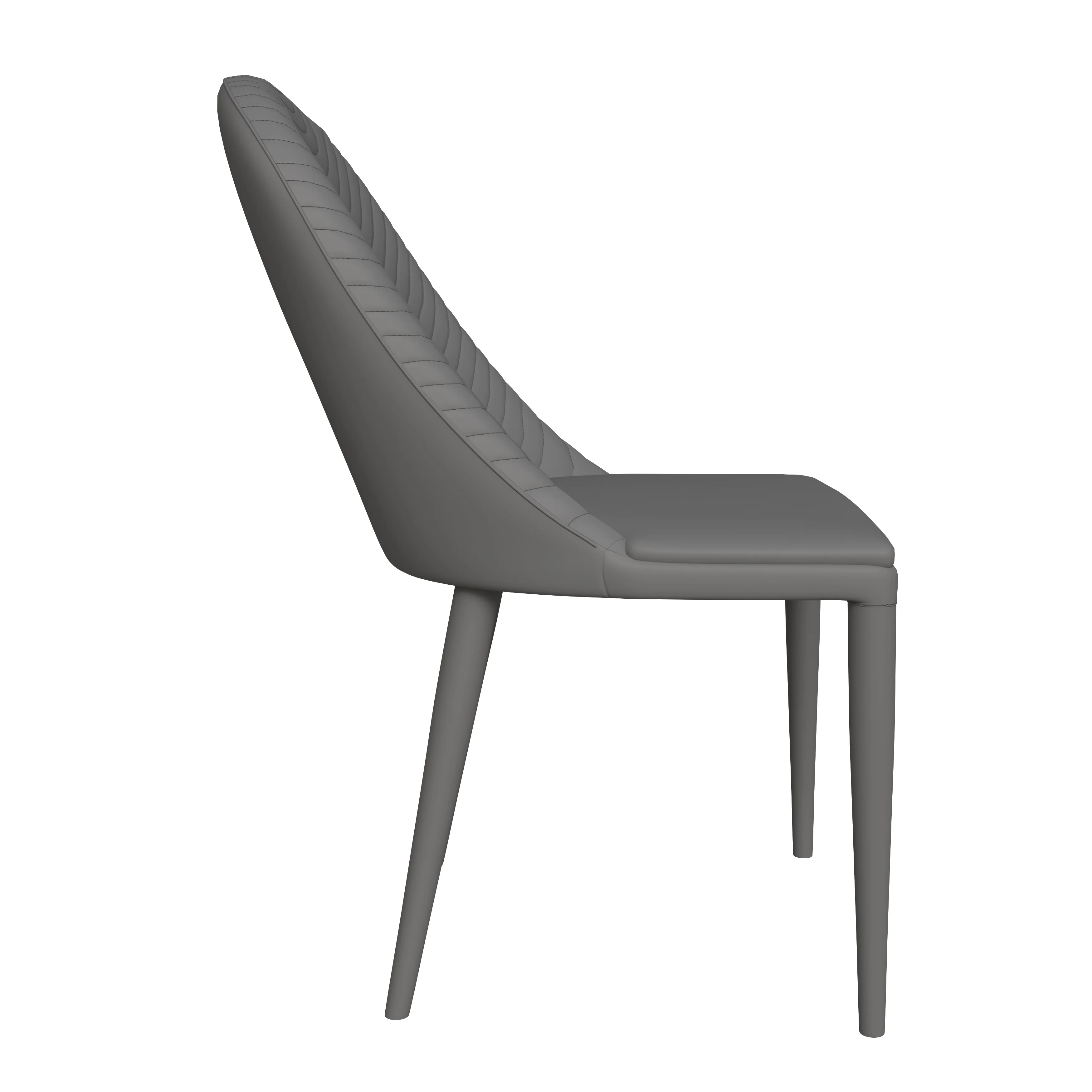 Seville Collection Modern Dining Chair in Grey - Set of 4