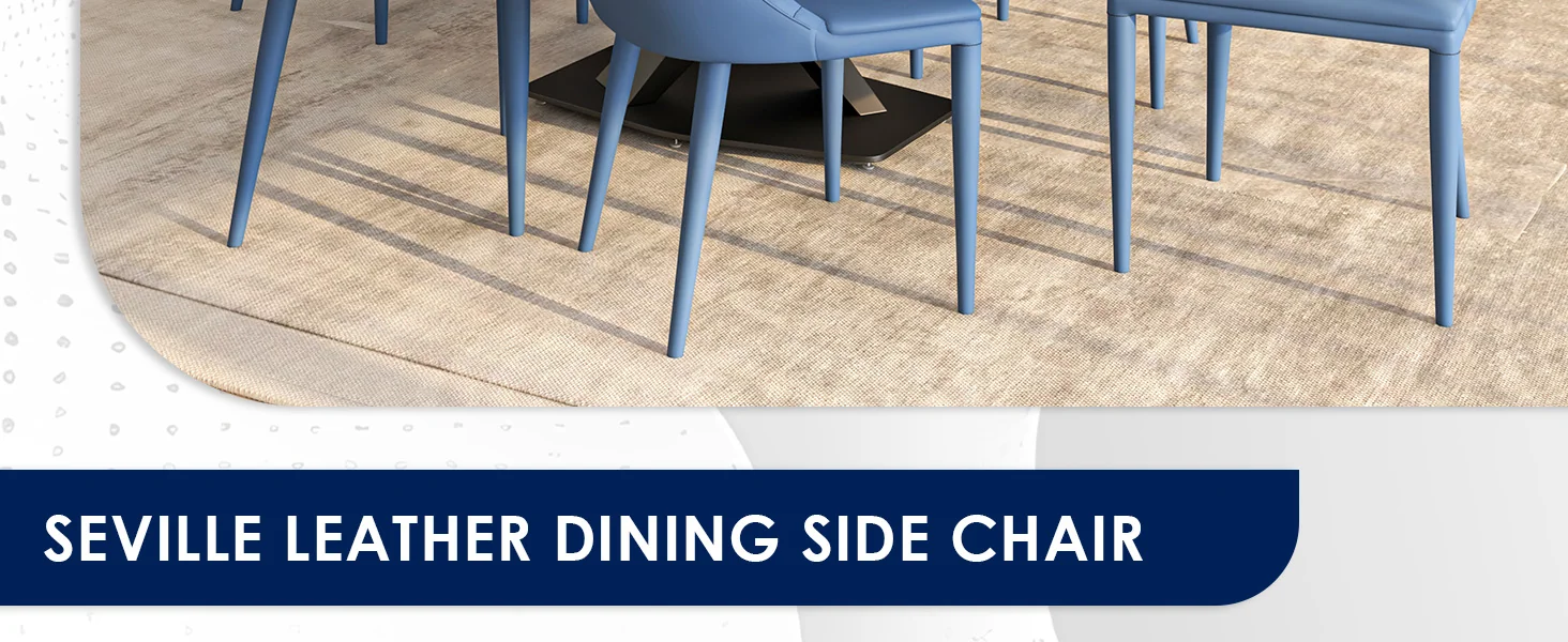 Seville Collection Modern Dining Chair in Navy Blue