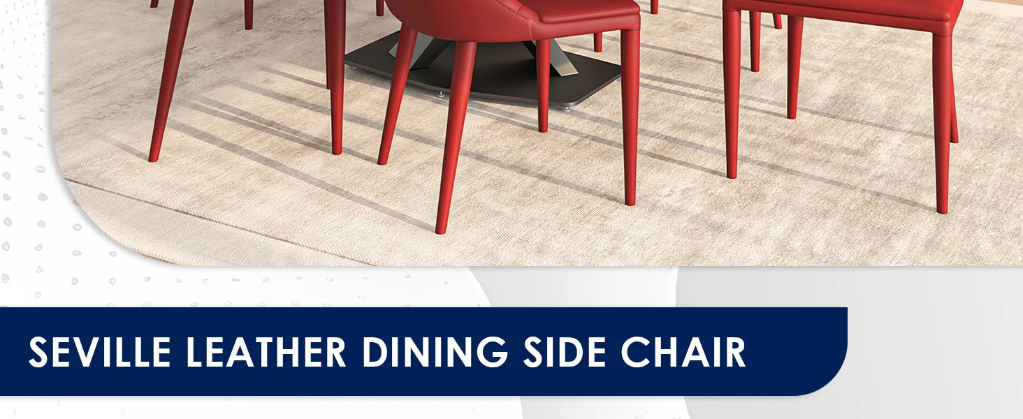 Seville Collection Modern Dining Chair in Red