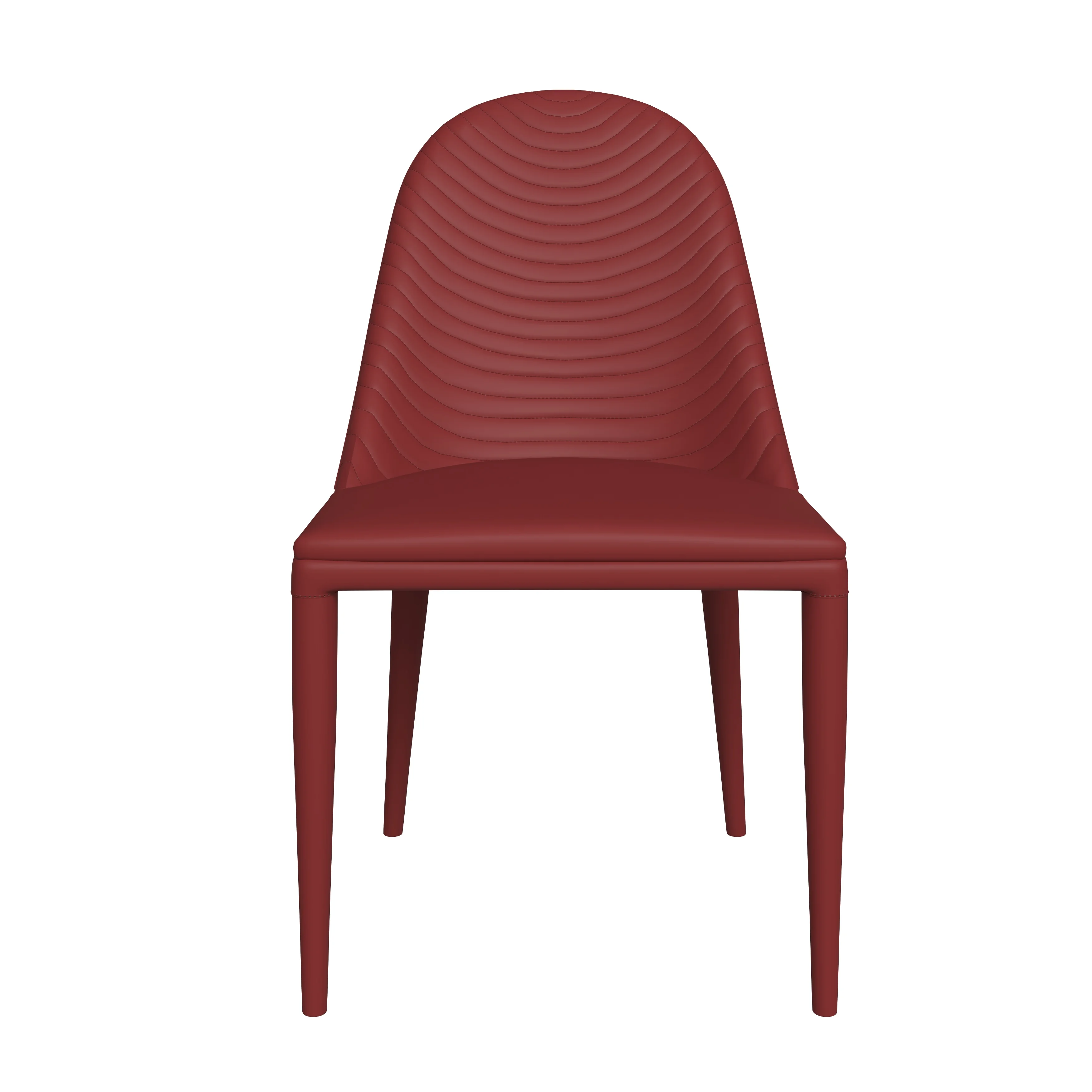 Seville Collection Modern Dining Chair in Red - Set of 4