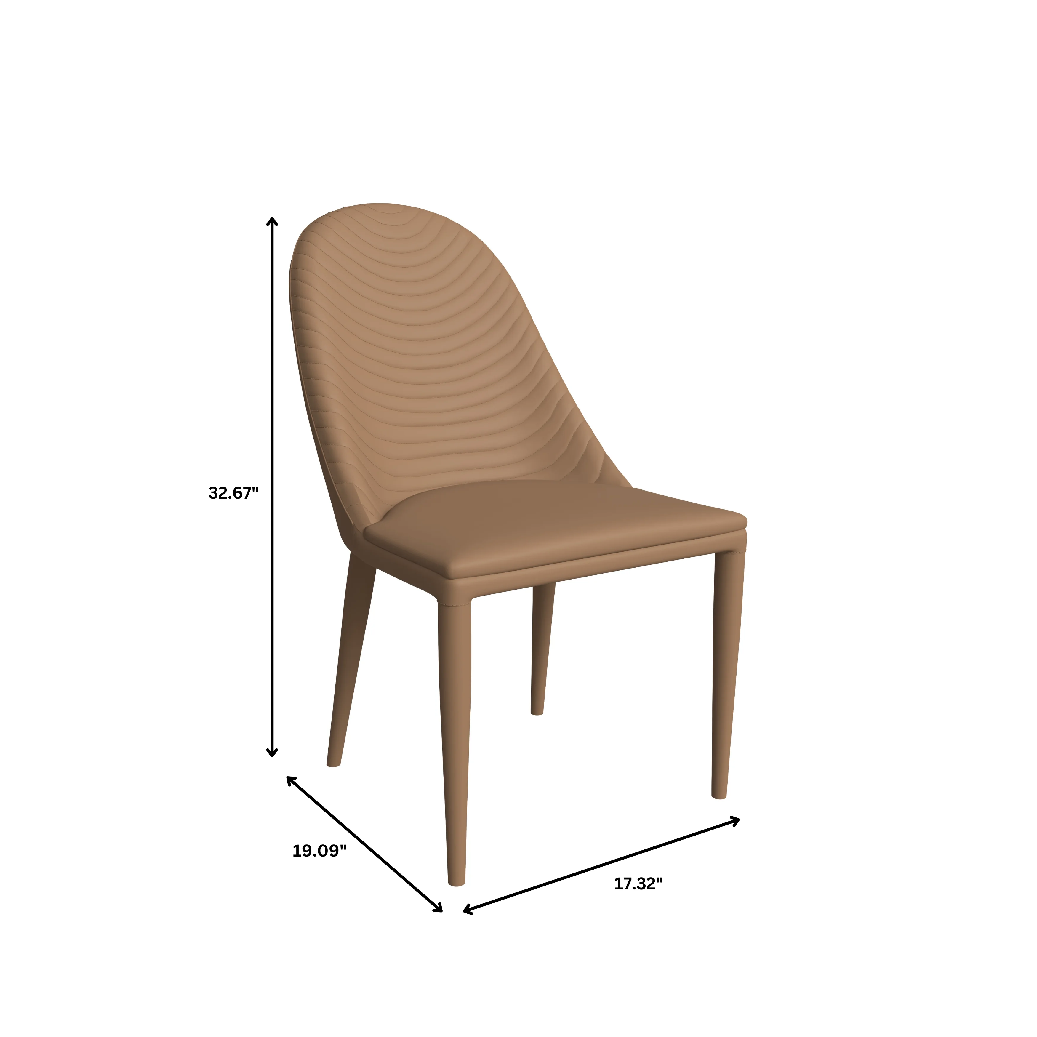 Seville Collection Modern Dining Chair in Toupe