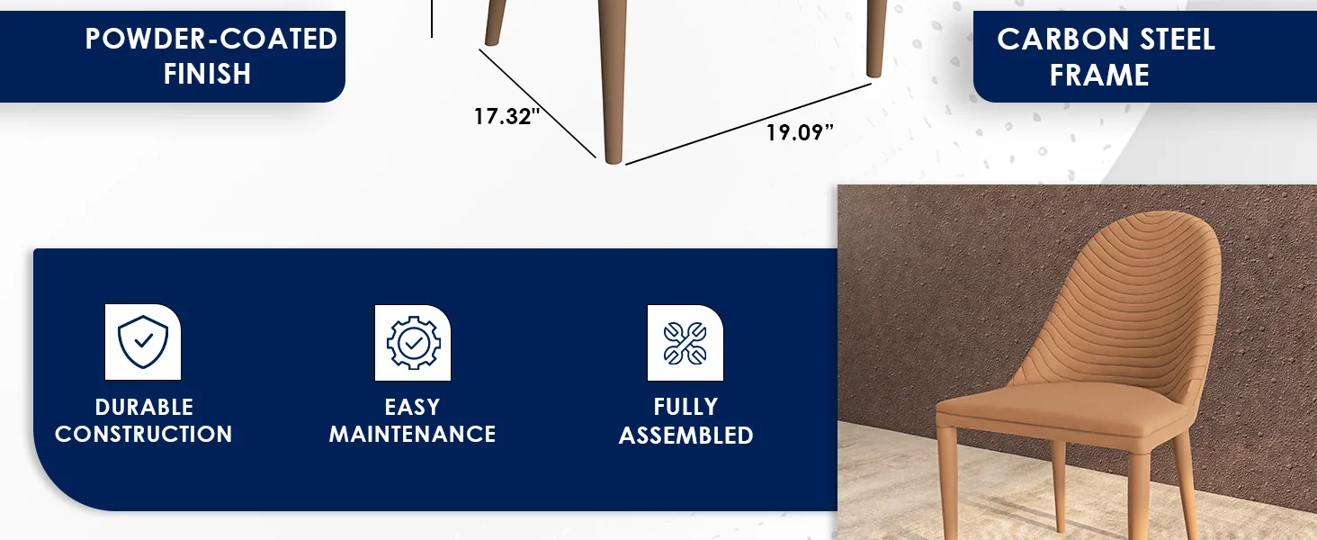 Seville Collection Modern Dining Chair in Toupe