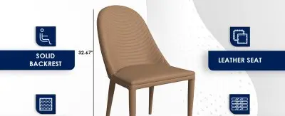 Seville Collection Modern Dining Chair in Toupe