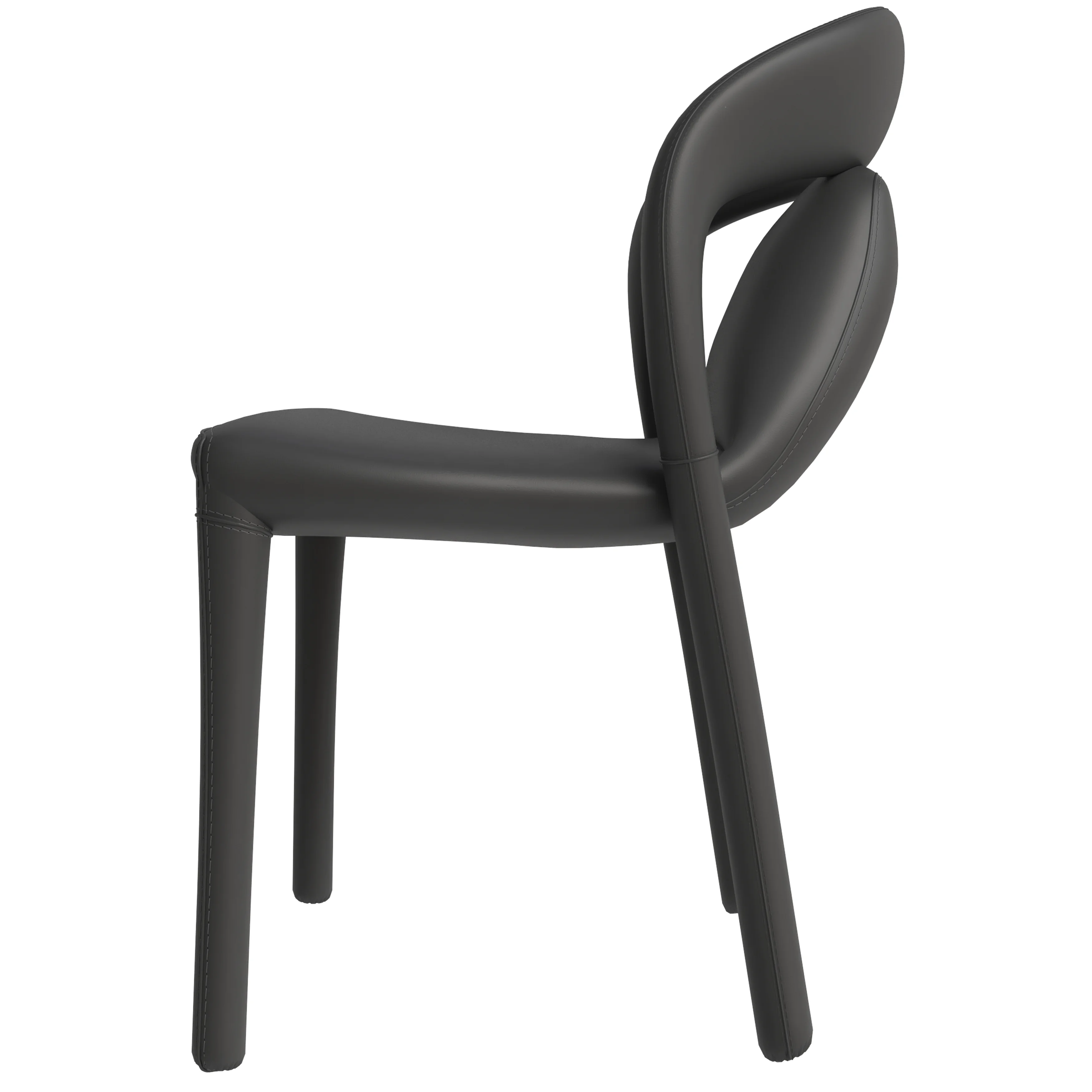 Solace Series Modern Dining Chair in Black