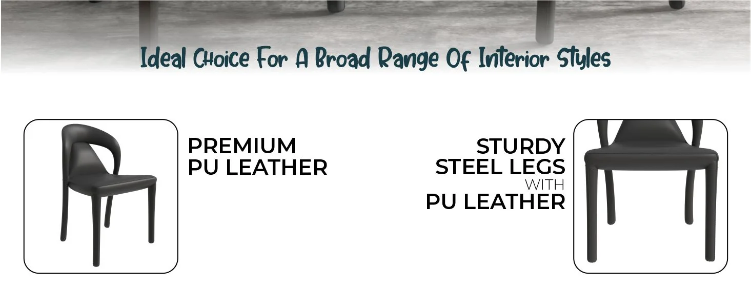 Solace Series Modern Dining Chair in Black