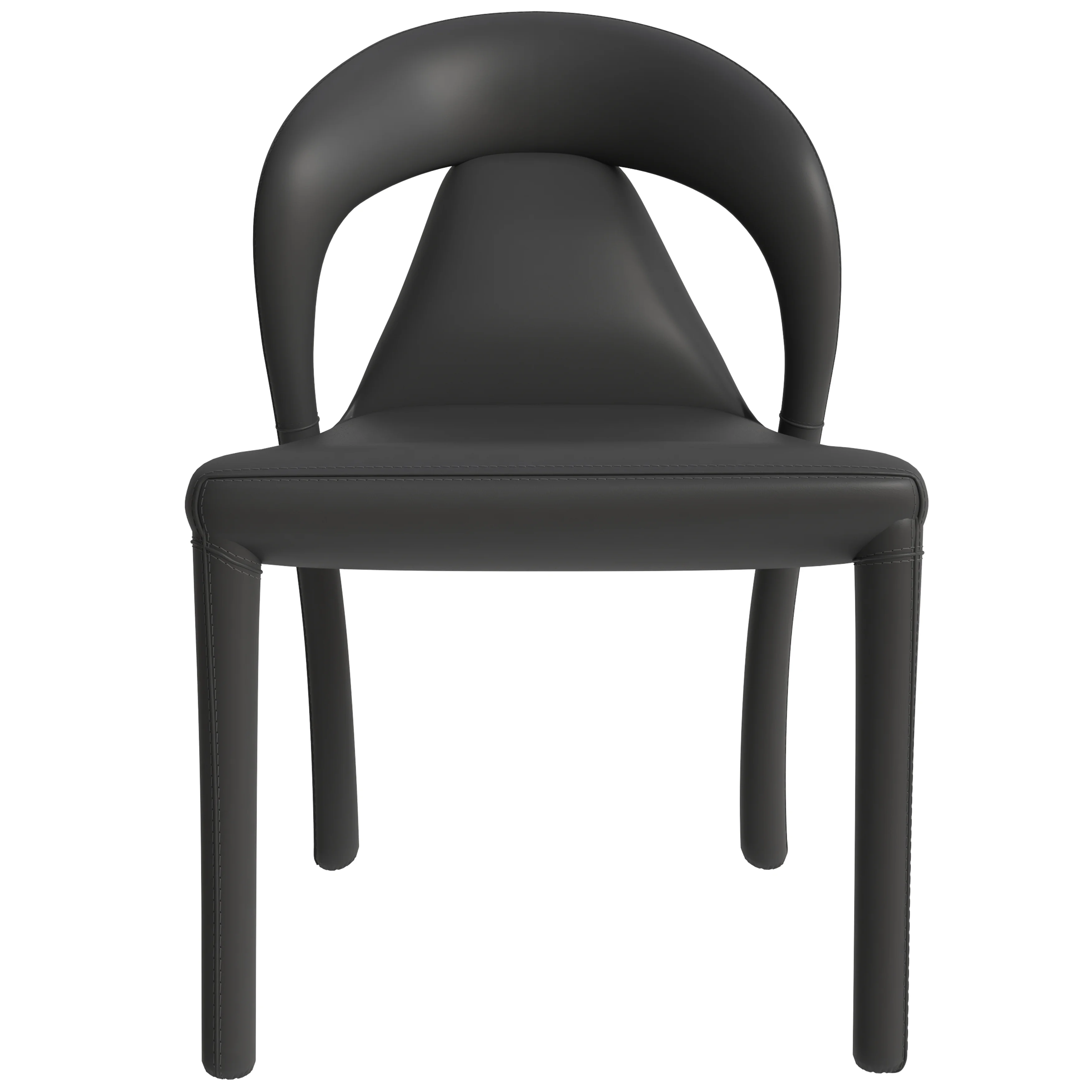 Solace Series Modern Dining Chair in Black Set of 2