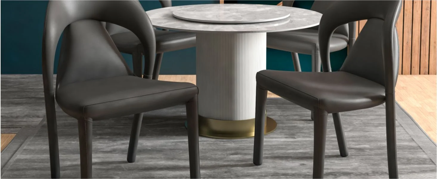 Solace Series Modern Dining Chair in Black Set of 4