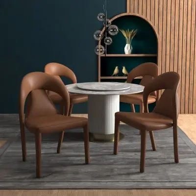 Solace Series Modern Dining Chair in Brown