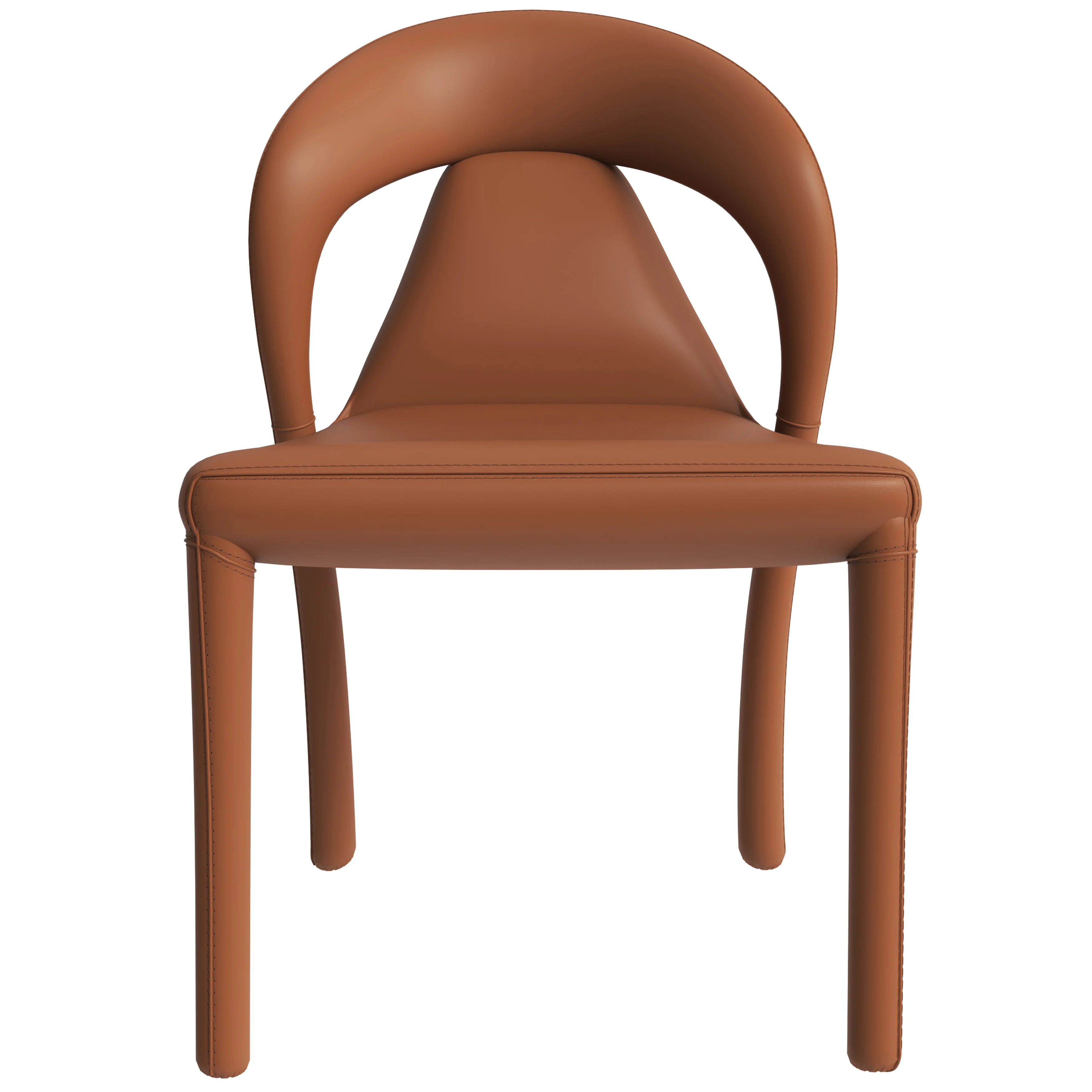 Solace Series Modern Dining Chair in Brown Set of 2