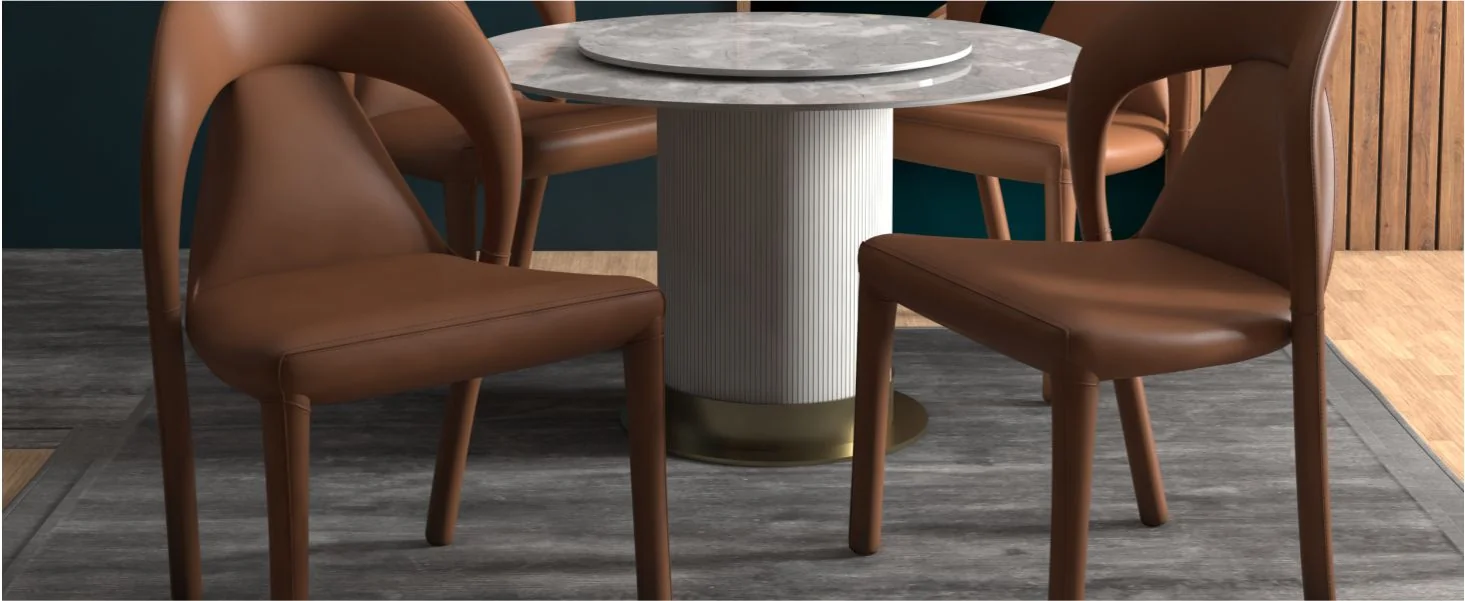 Solace Series Modern Dining Chair in Brown Set of 2