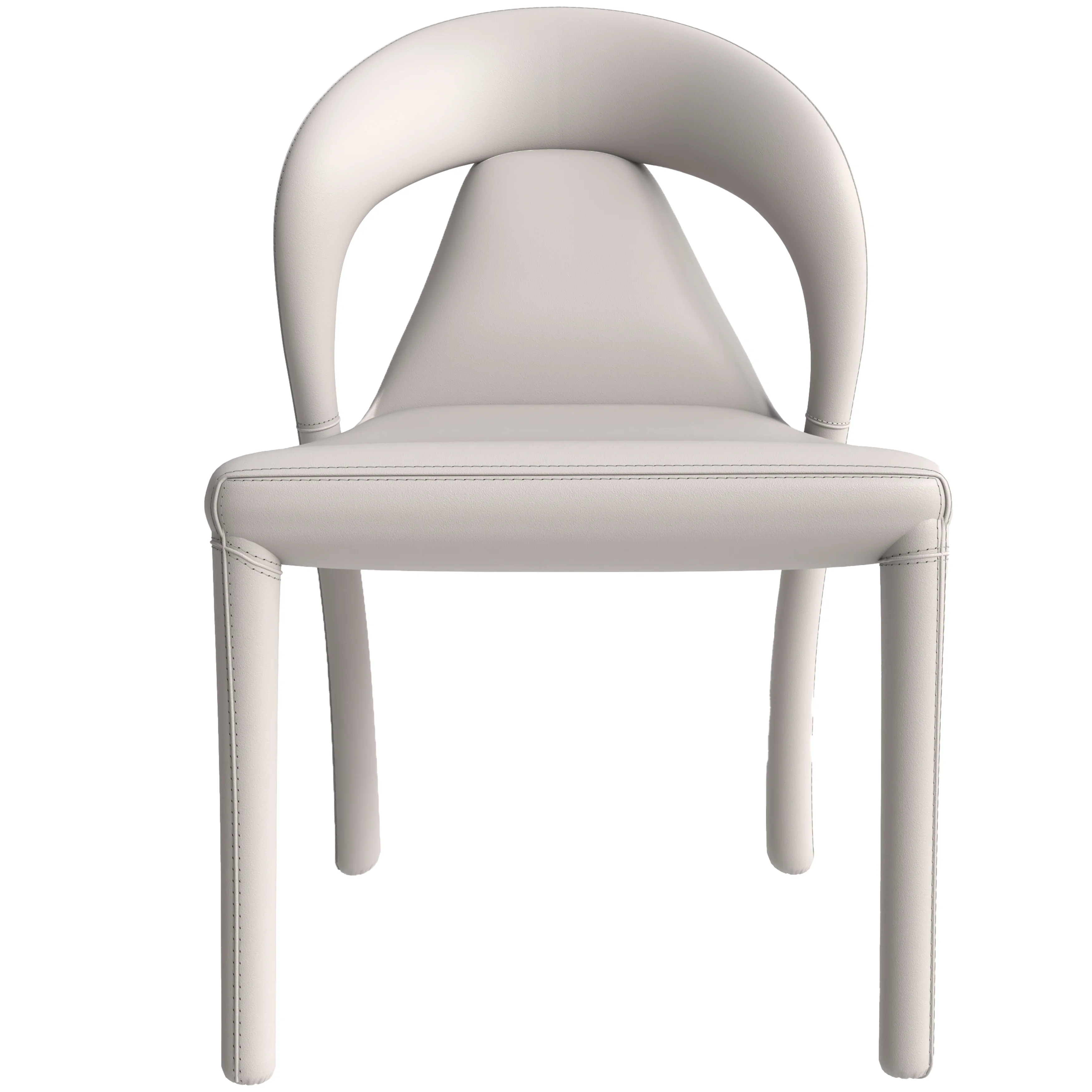 Solace Series Modern Dining Chair in Light Grey