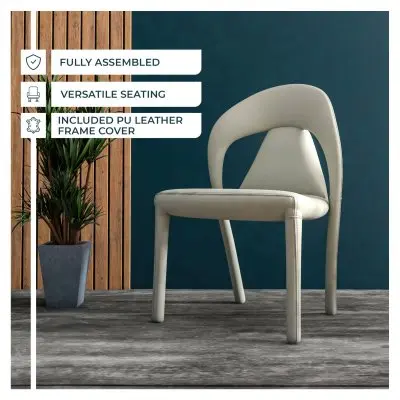 Solace Series Modern Dining Chair in Light Grey Set of 4