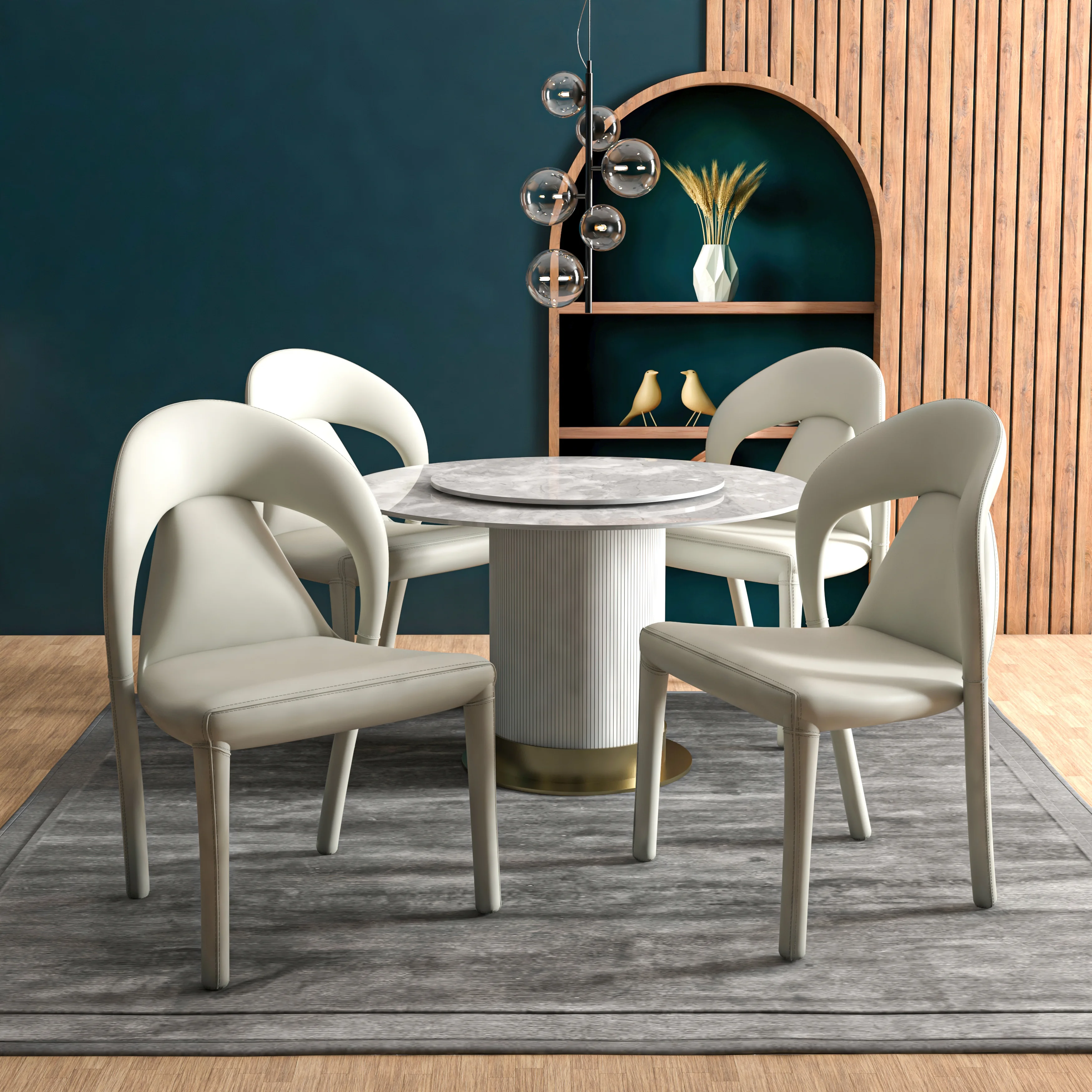 Solace Series Modern Dining Chair in White