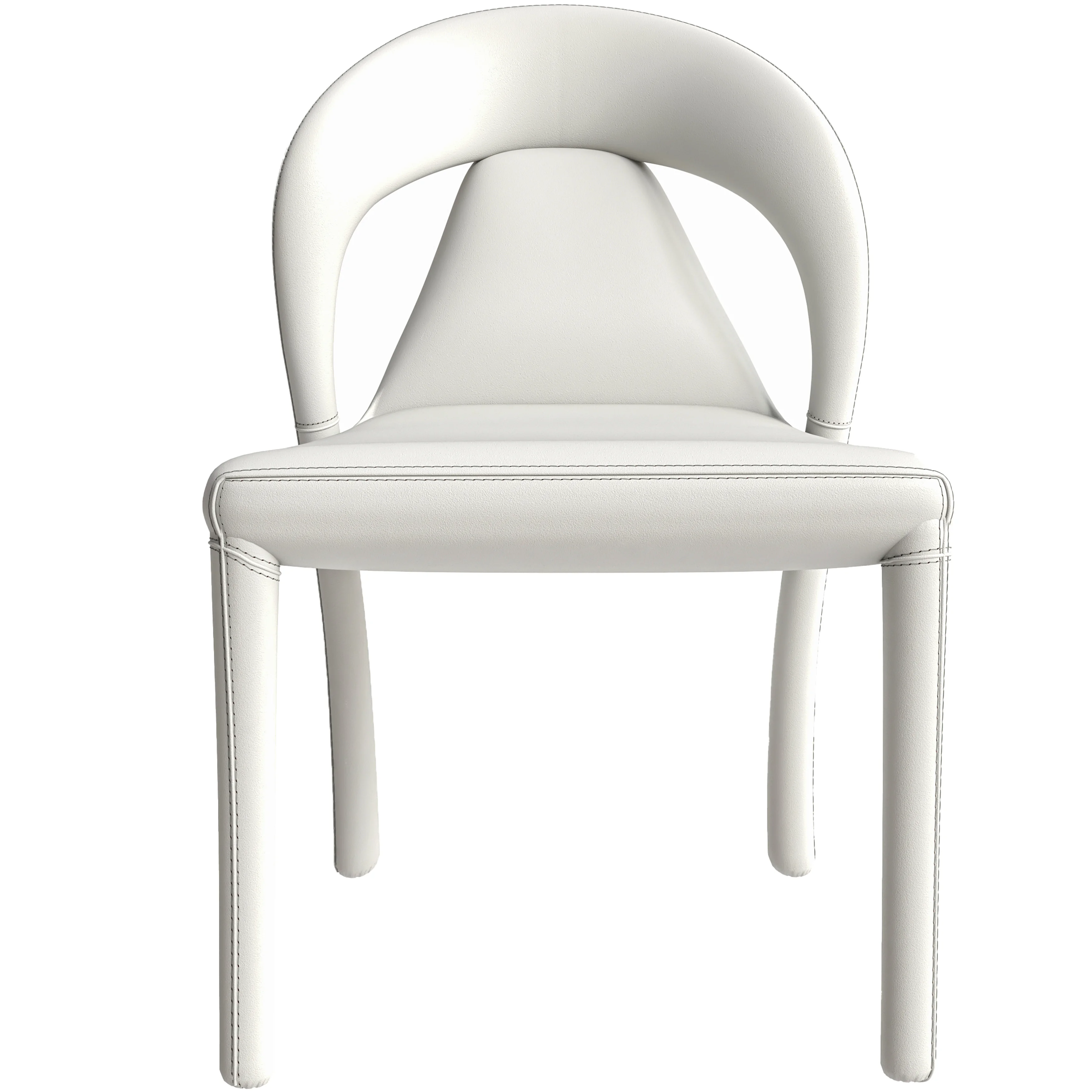Solace Series Modern Dining Chair in White Set of 2
