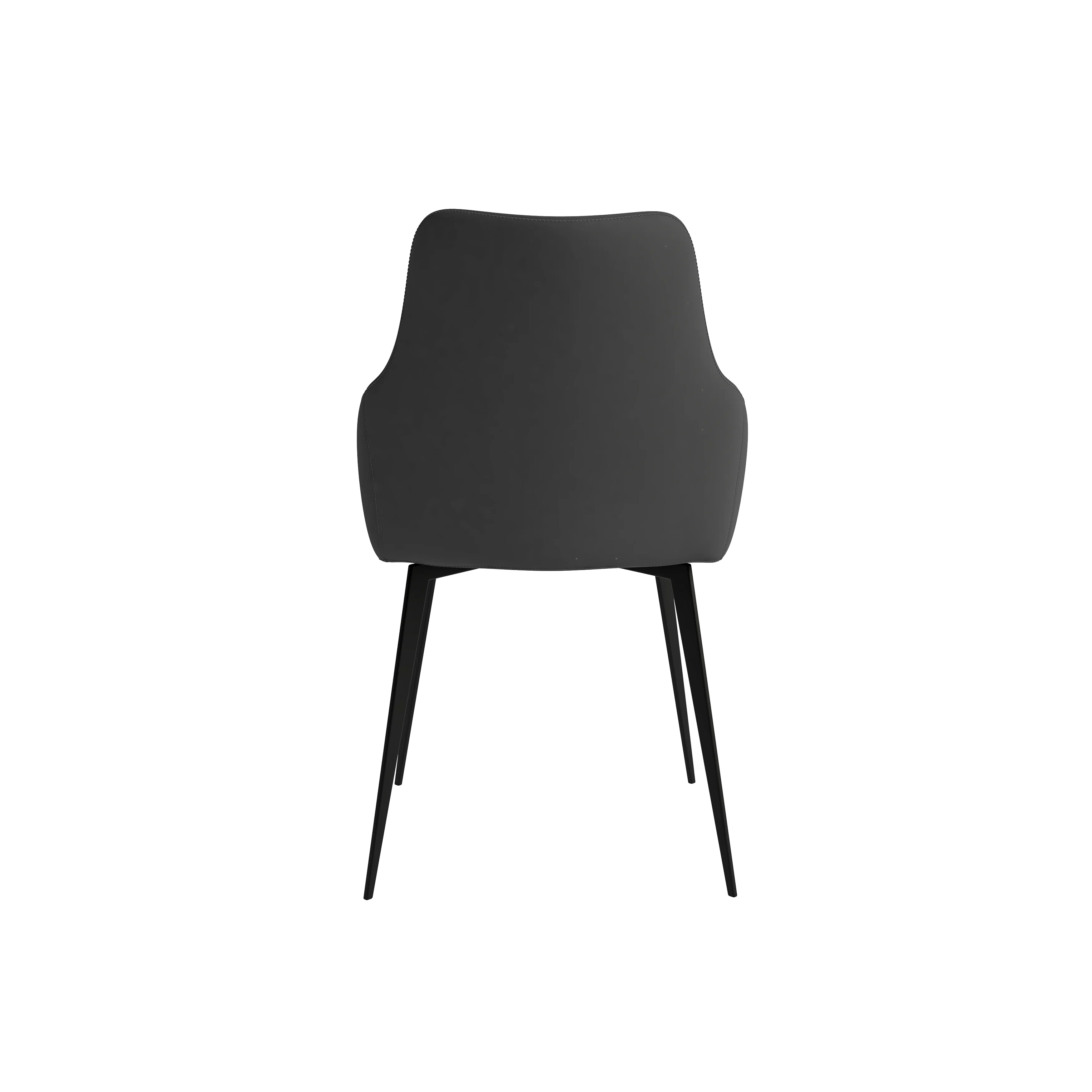 Sonnet Series Modern Dining Chair in Charcoal Fabric