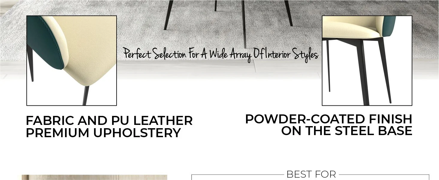 Sonnet Series Modern Dining Chair in Charcoal Fabric - Set of 4