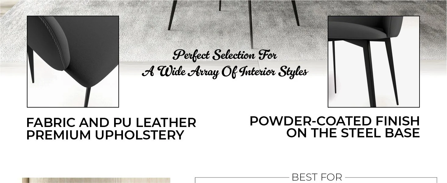 Sonnet Series Modern Dining Chair in Grey - Set of 2