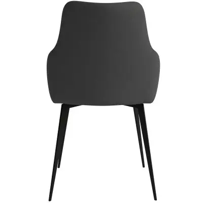 Sonnet Series Modern Dining Chair in Charcoal Fabric - Set of 4