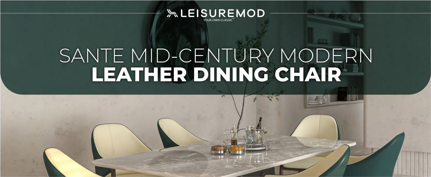 Sante Collection Modern Dining Chair in Cream/Green