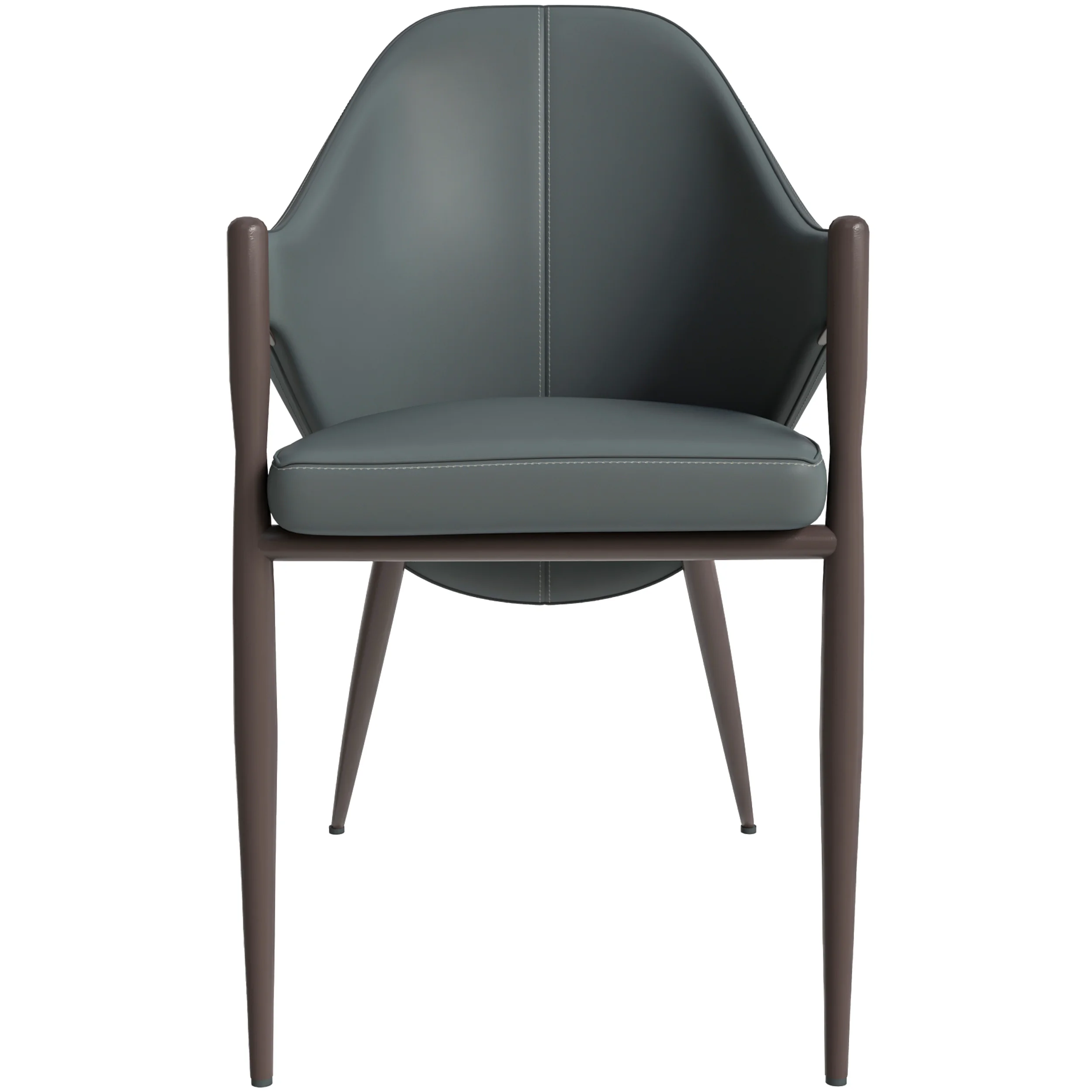 Sante Collection Modern Dining Chair Set of 2 in Grey