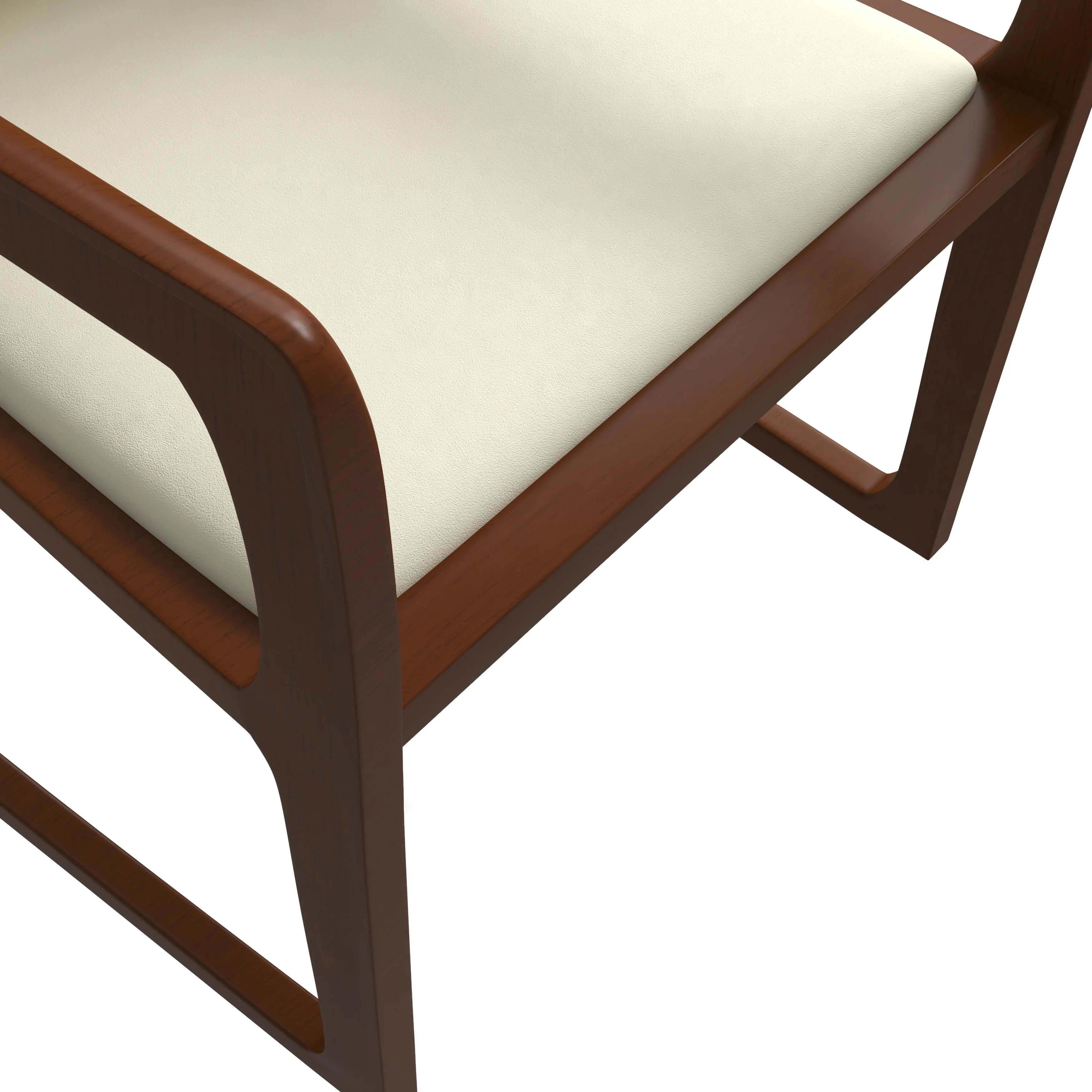 Svelta Elegant Wooden Dining Chair in Cream