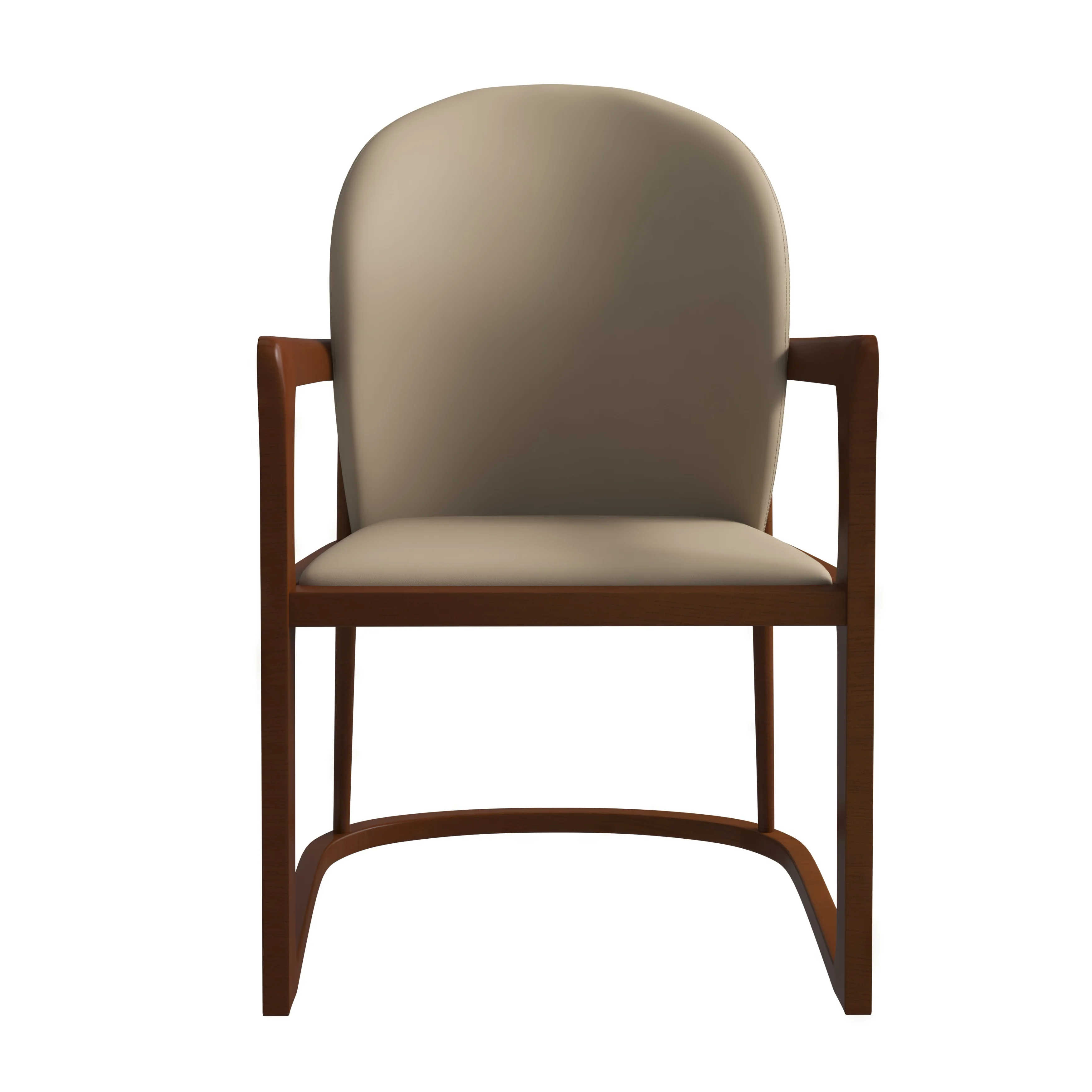 Svelta Elegant Wooden Dining Chair in Dark Toupe
