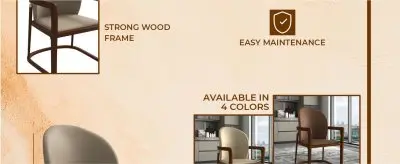 Svelta Elegant Wooden Dining Chair in Dark Toupe