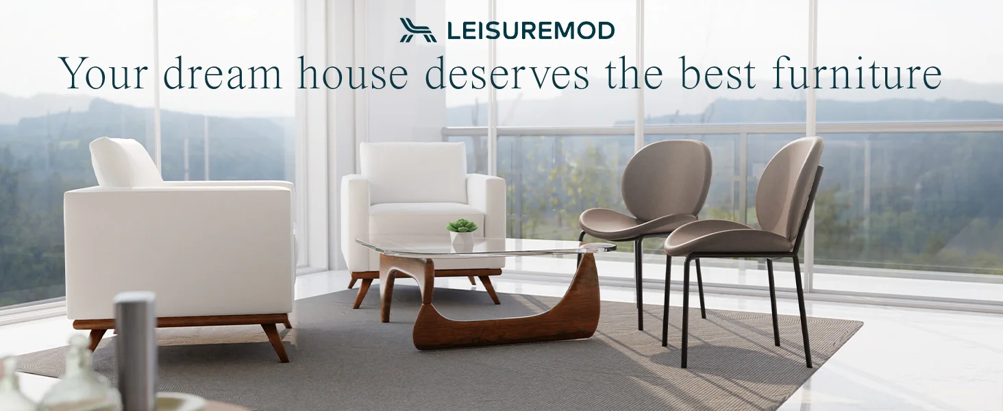 Servos Modern Dining Side Chair with Upholstered Faux Leather Seat and Powder Coated Iron Frame for Kitchen and Dining Room, Light Grey