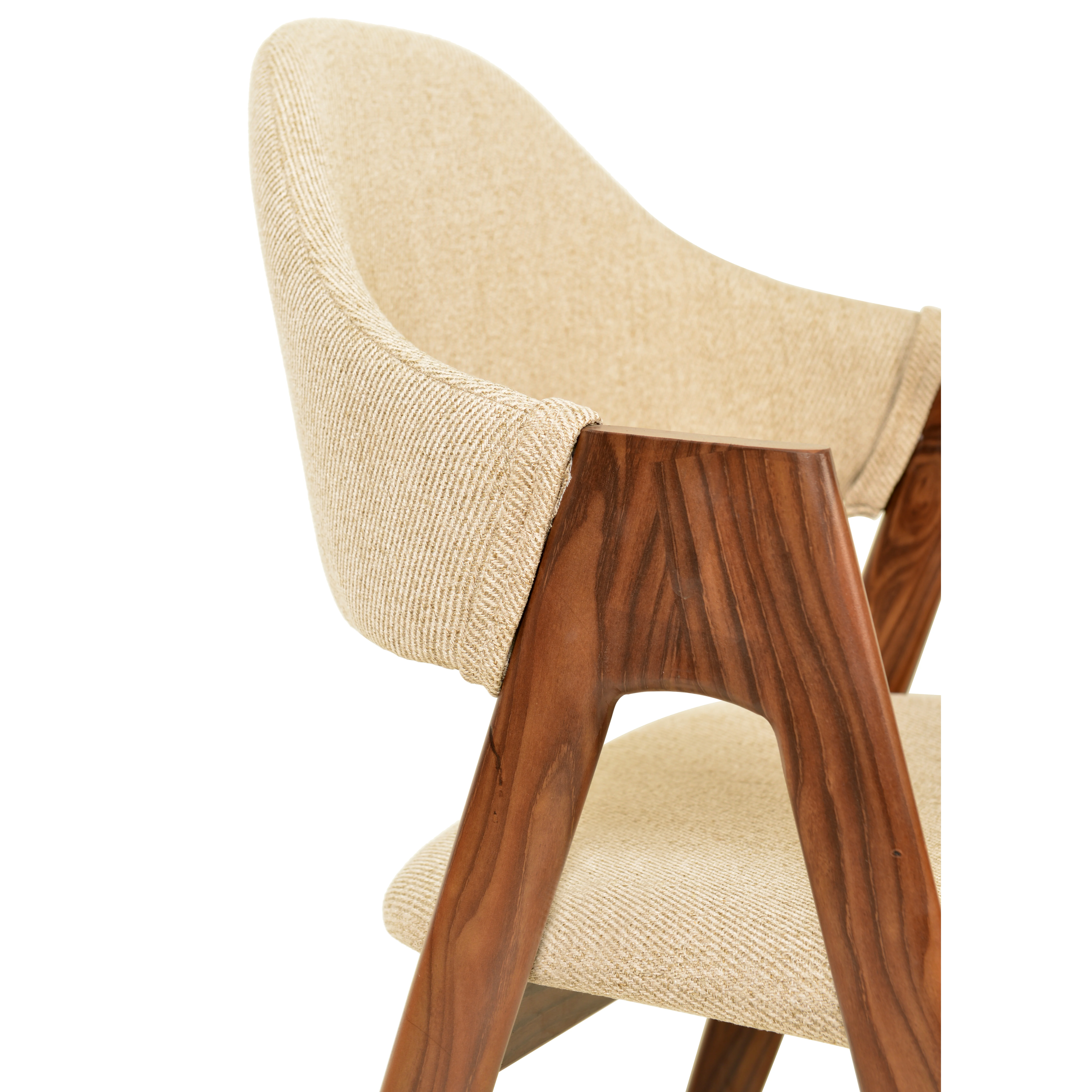 Savor Collection Modern Dining Chair Wood Pattern in Brown