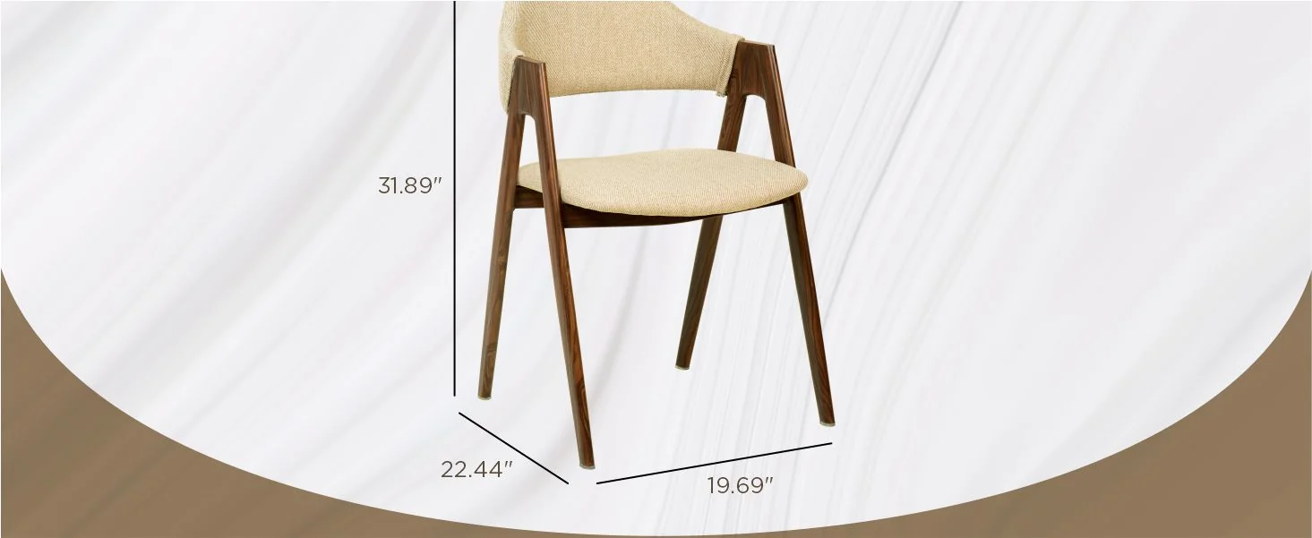 Savor Collection Modern Dining Chair Wood Pattern in Brown