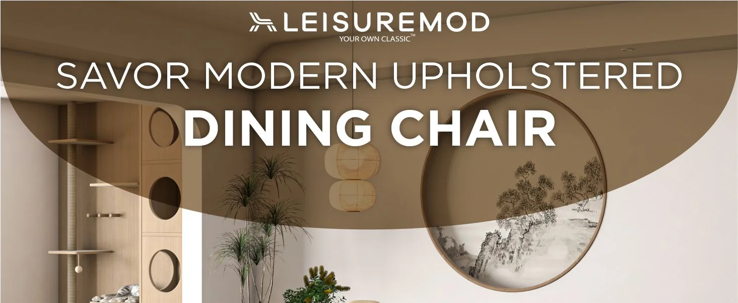 Savor Collection Modern Dining Chair Wood Pattern in Brown