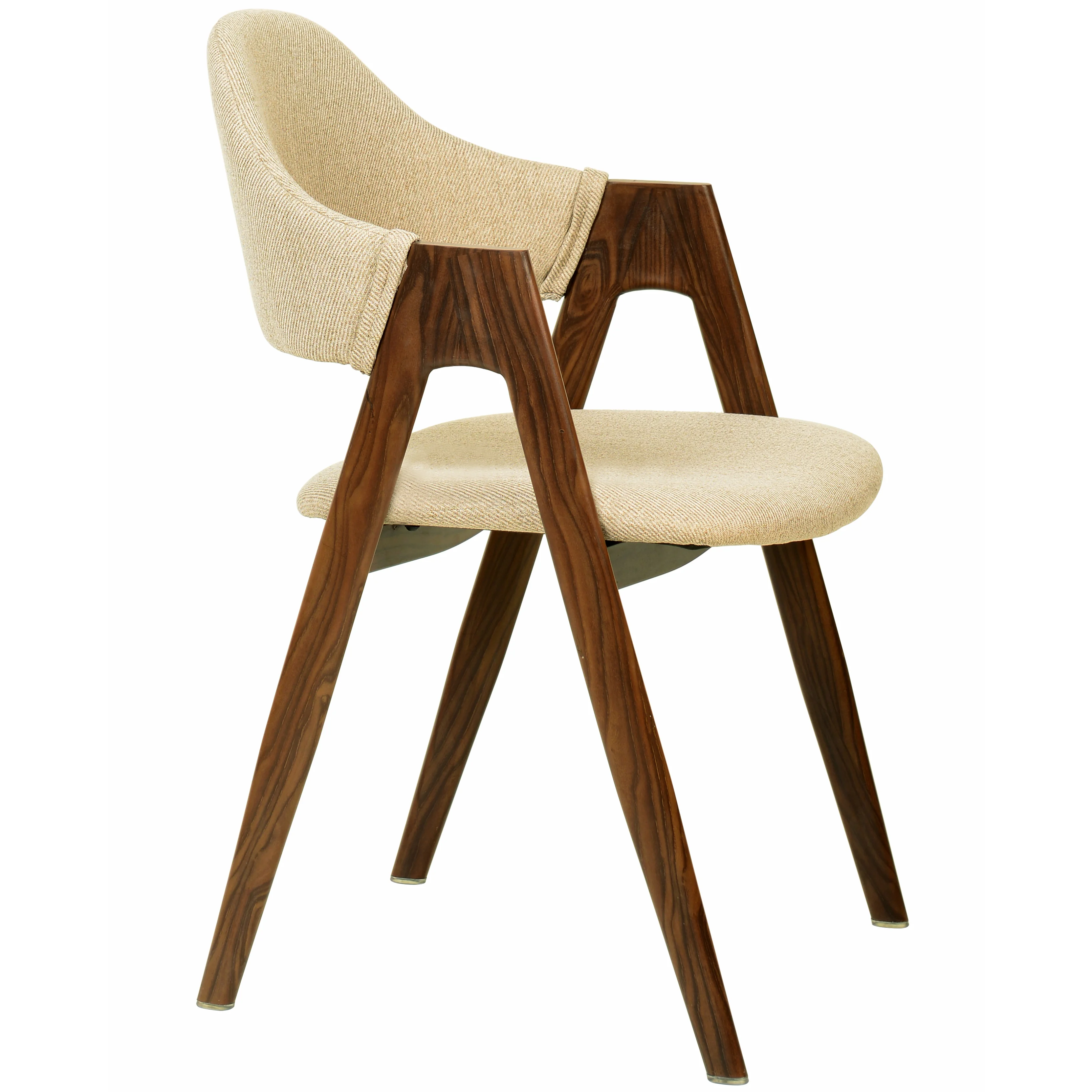 Savor Collection Modern Dining Chair Wood Pattern in Brown