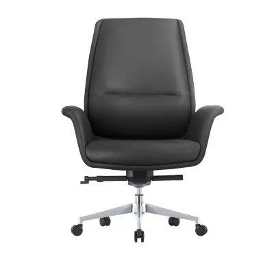 Summit Series Office Chair In Black Leather