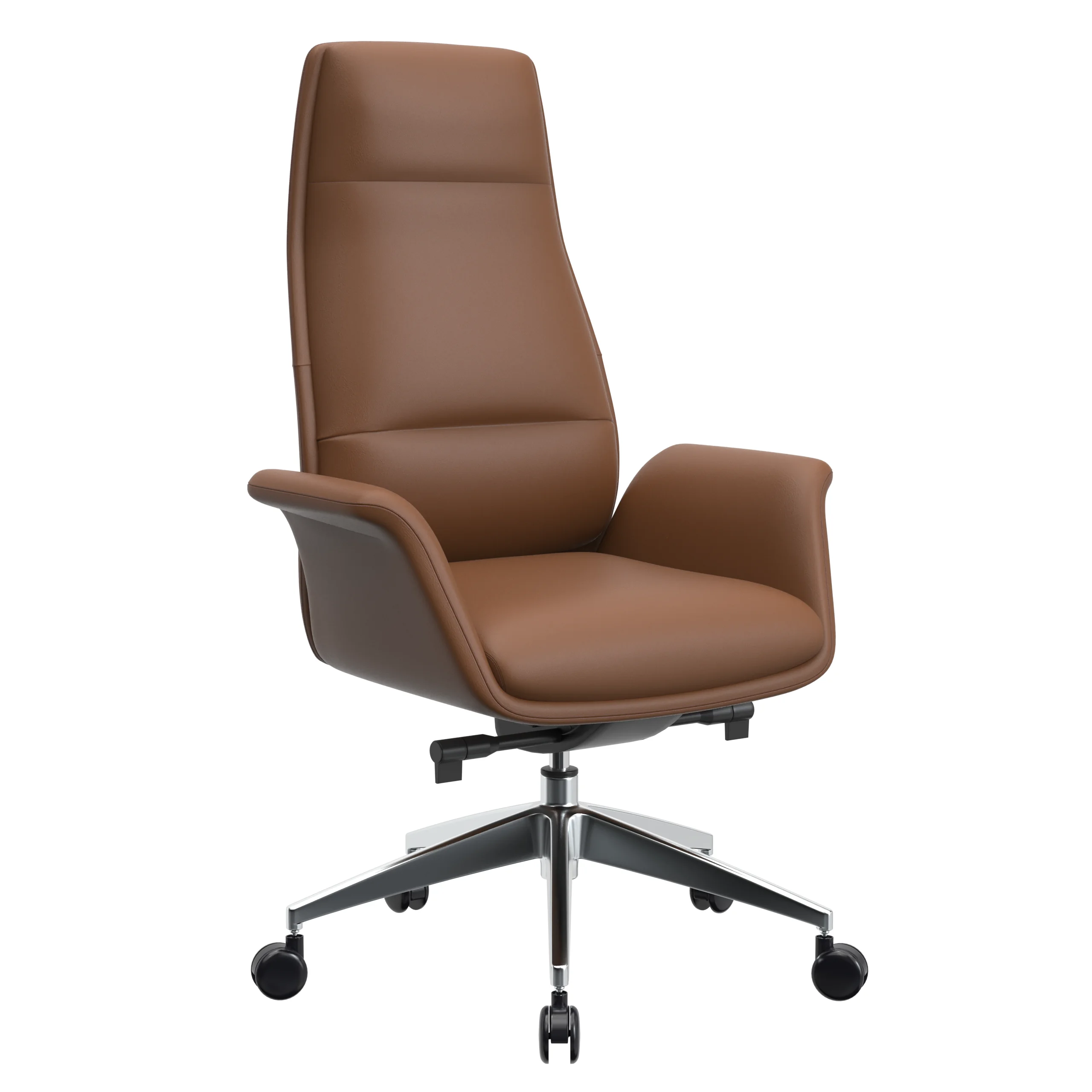 Summit Series Tall Office Chair In Dark Brown Leather