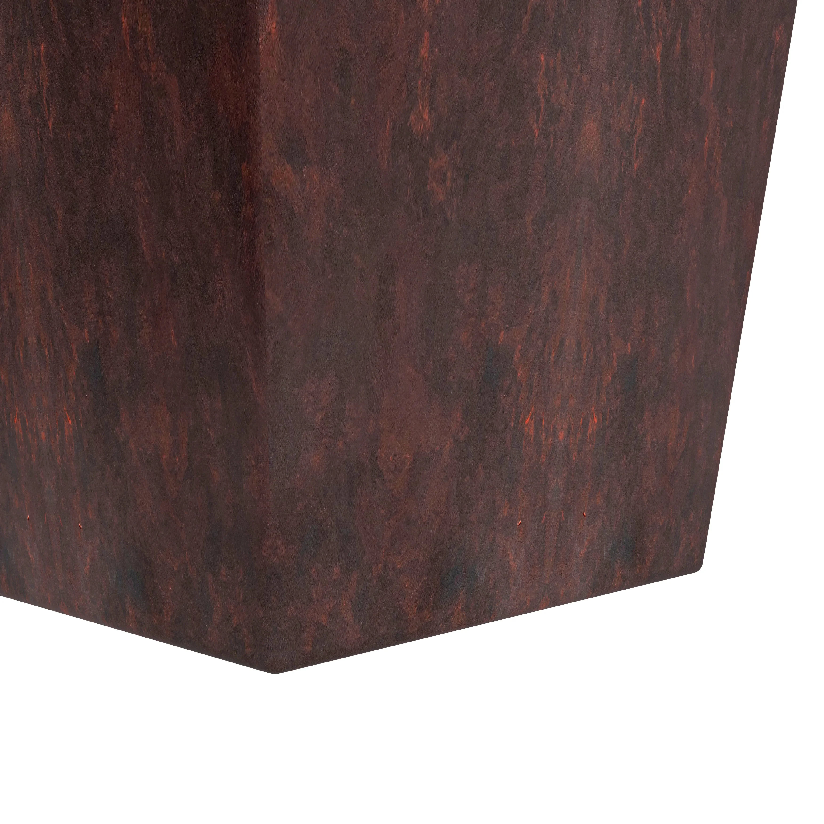 Serene Series Poly Stone Square Planter in Brown 14x14, 21 High