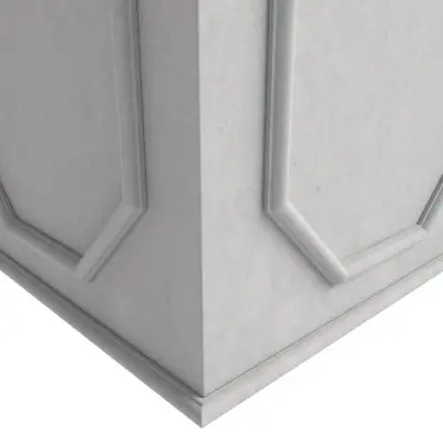 Sprout Series Cubic Fiber Stone Planter in White 25.6 Cube