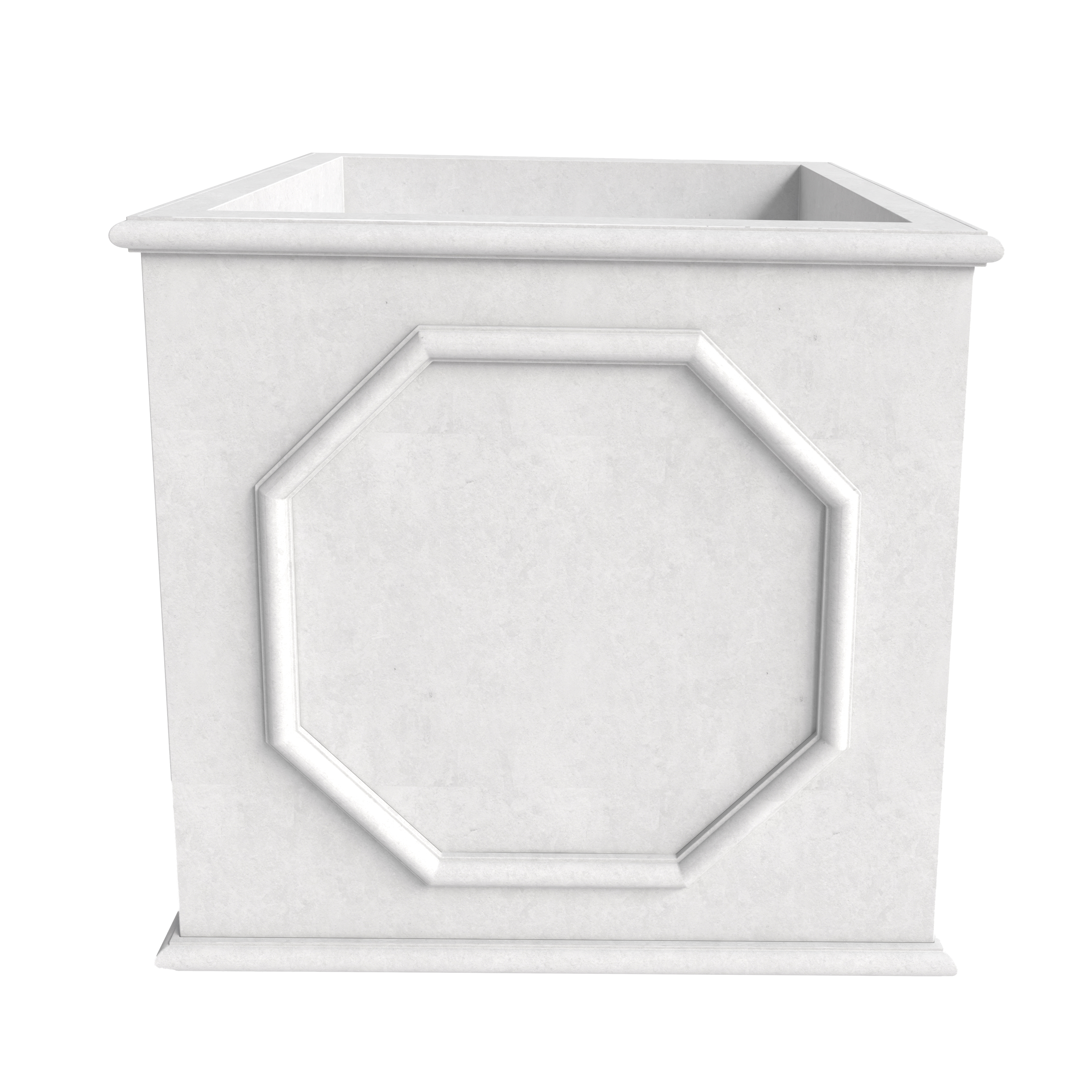 Sprout Series Poly Stone Planter in White