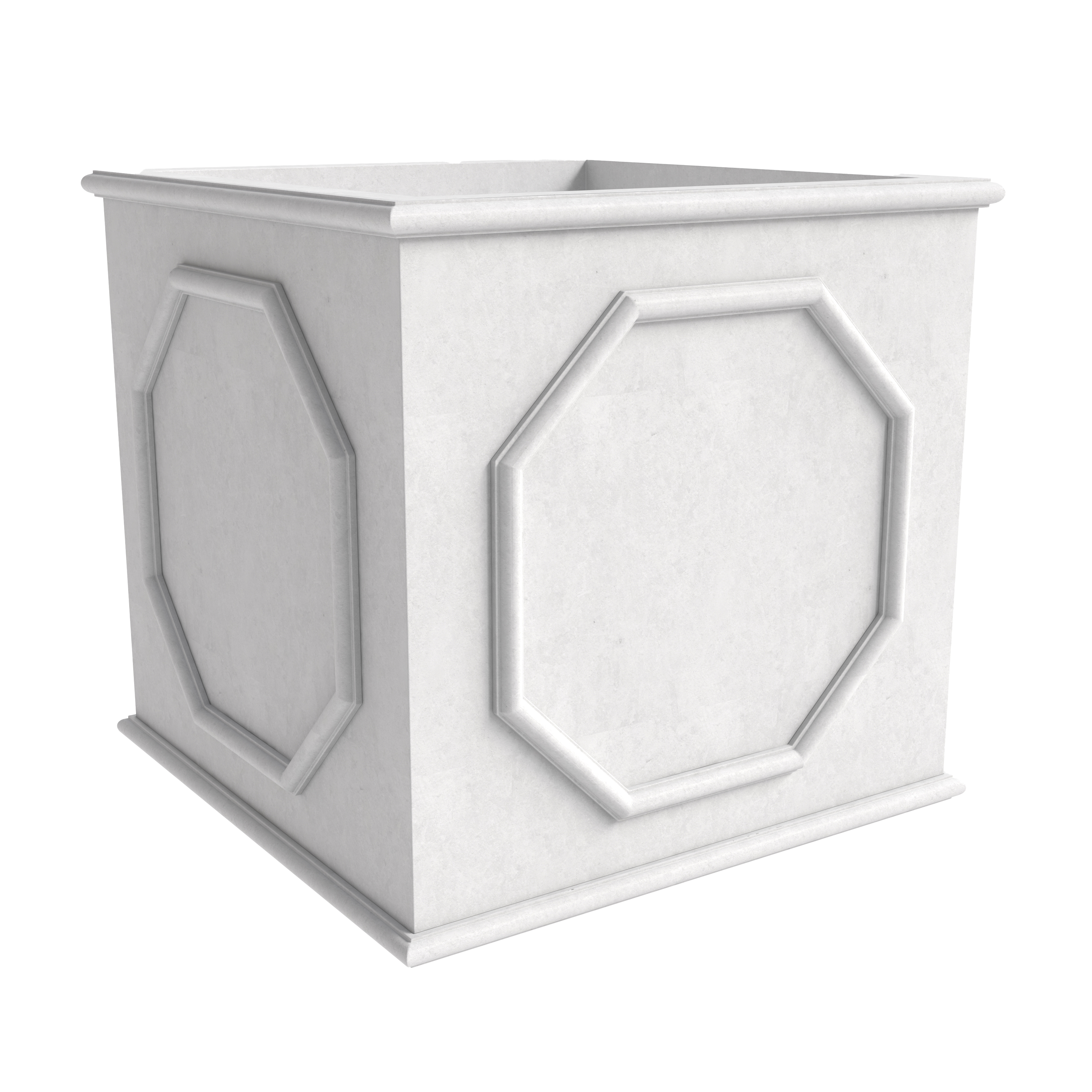 Sprout Series Poly Stone Planter in White