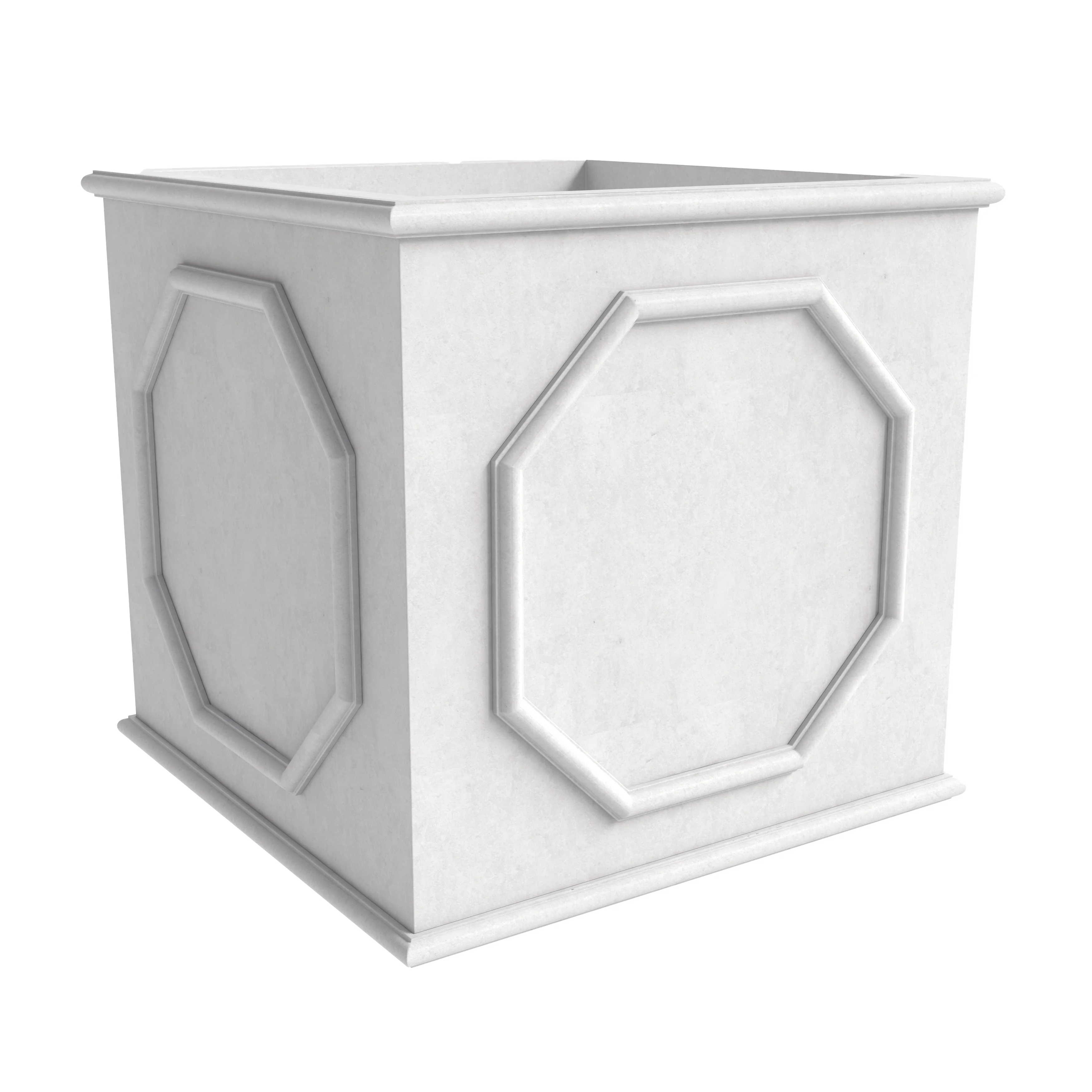 Sprout Series Poly Stone Planter in White