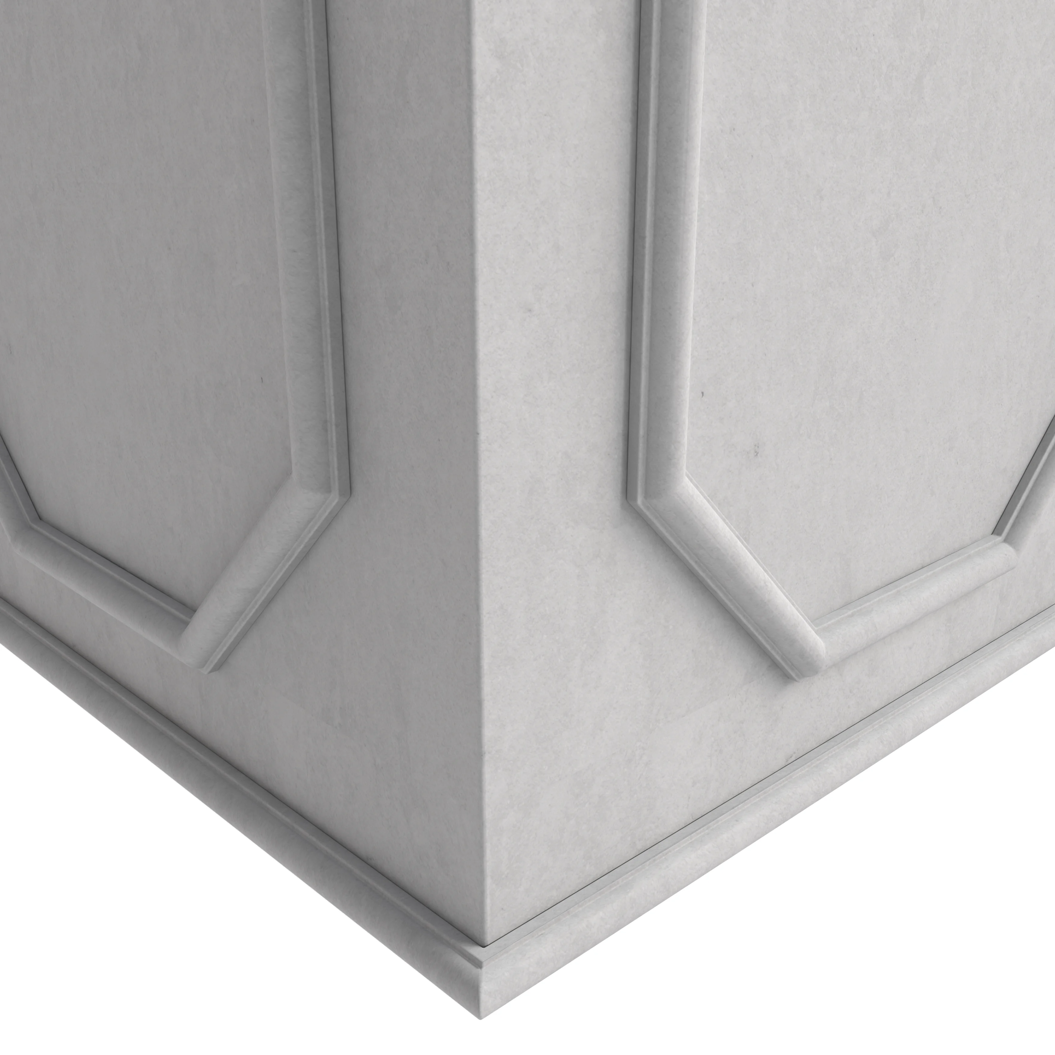 Sprout Series Poly Stone Planter in White