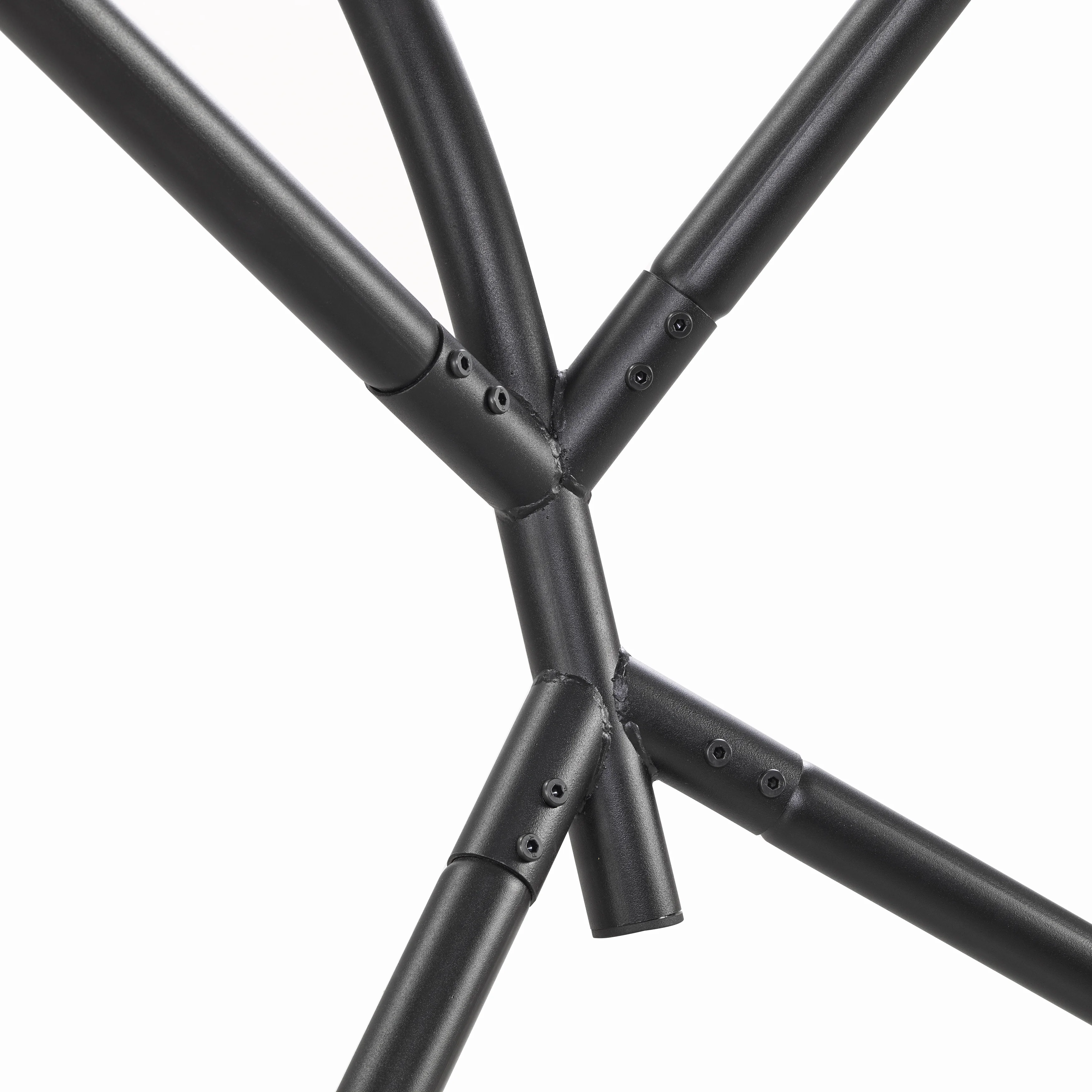 Summit Series Outdoor Egg Swing Chair In Black With Light Brown Cushions