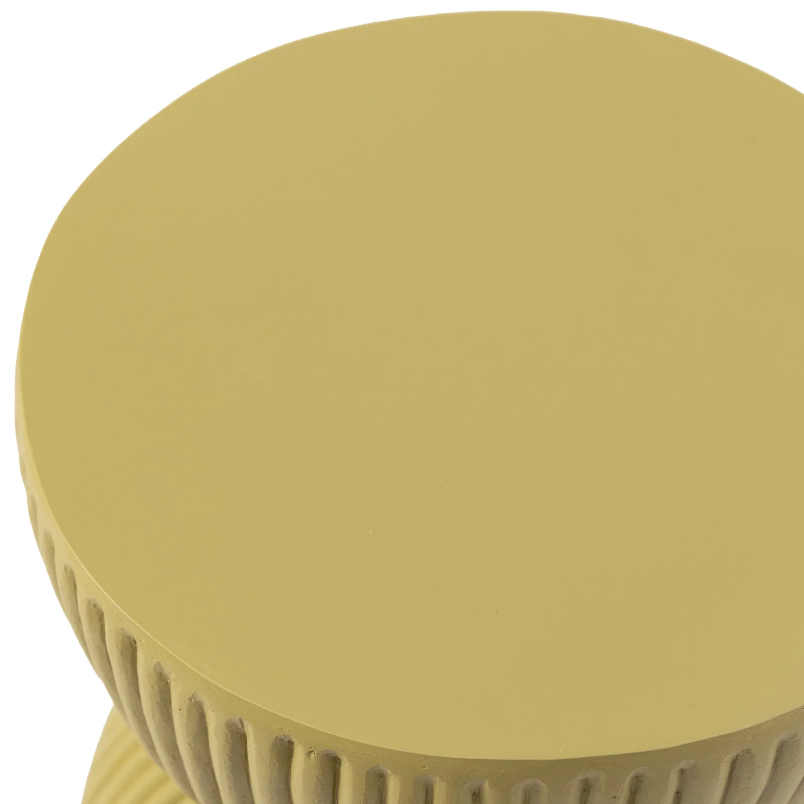 Modern Side End Table Spire Series In Olive Yellow