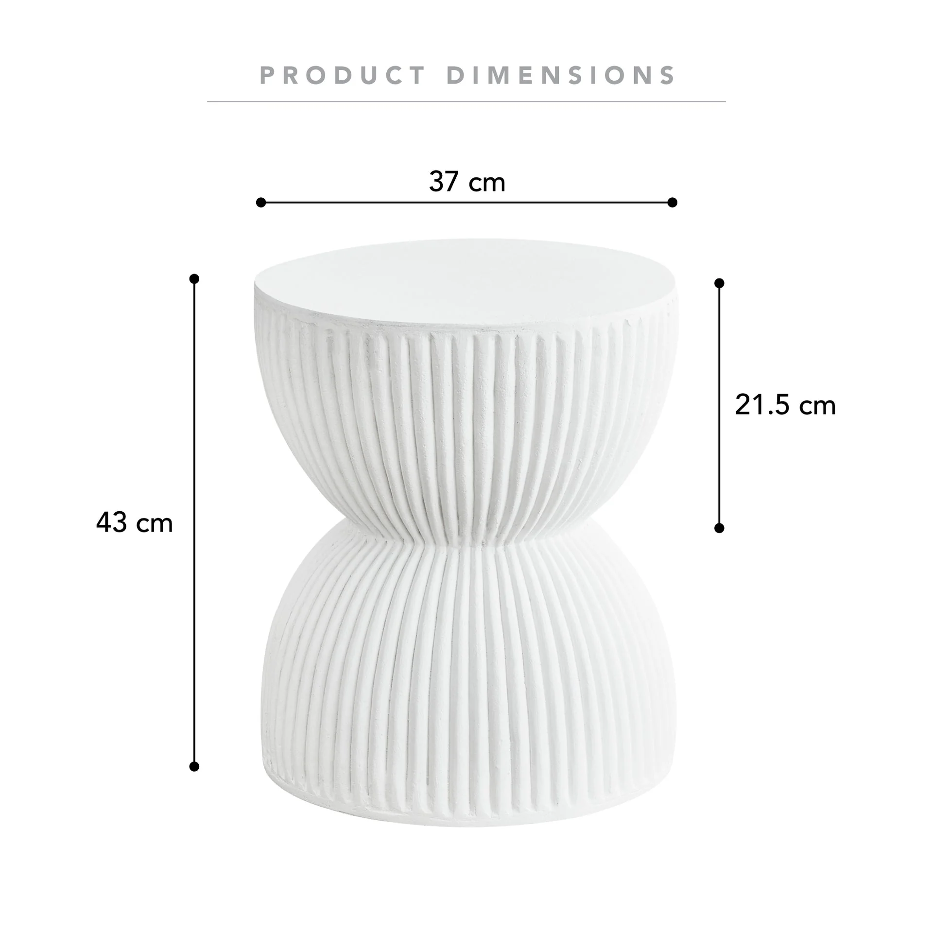 Modern Side End Table Spire Series In White