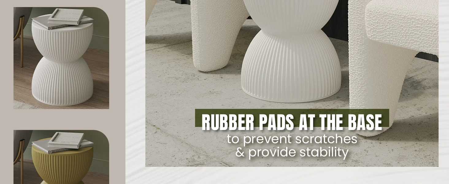 Modern Side End Table Spire Series In White